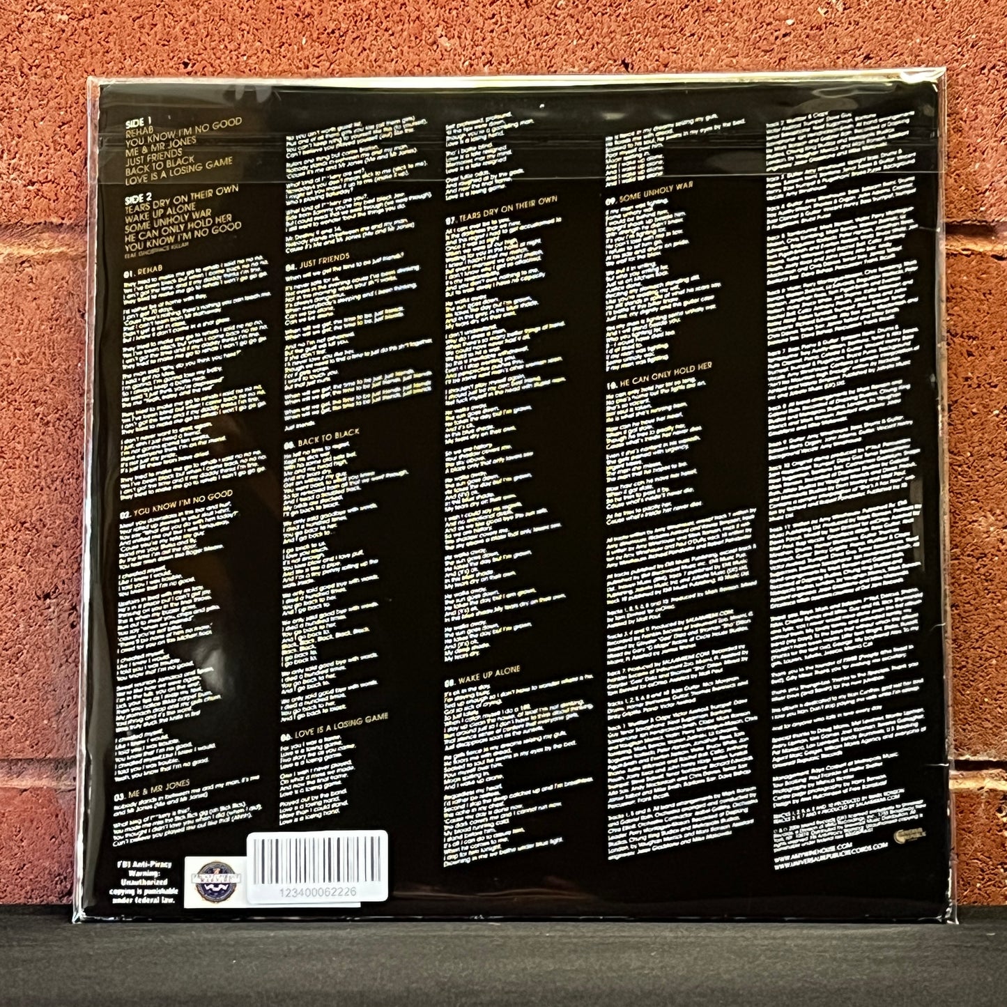 Used Vinyl: Amy Winehouse "Back To Black" LP (2006 US pressing)