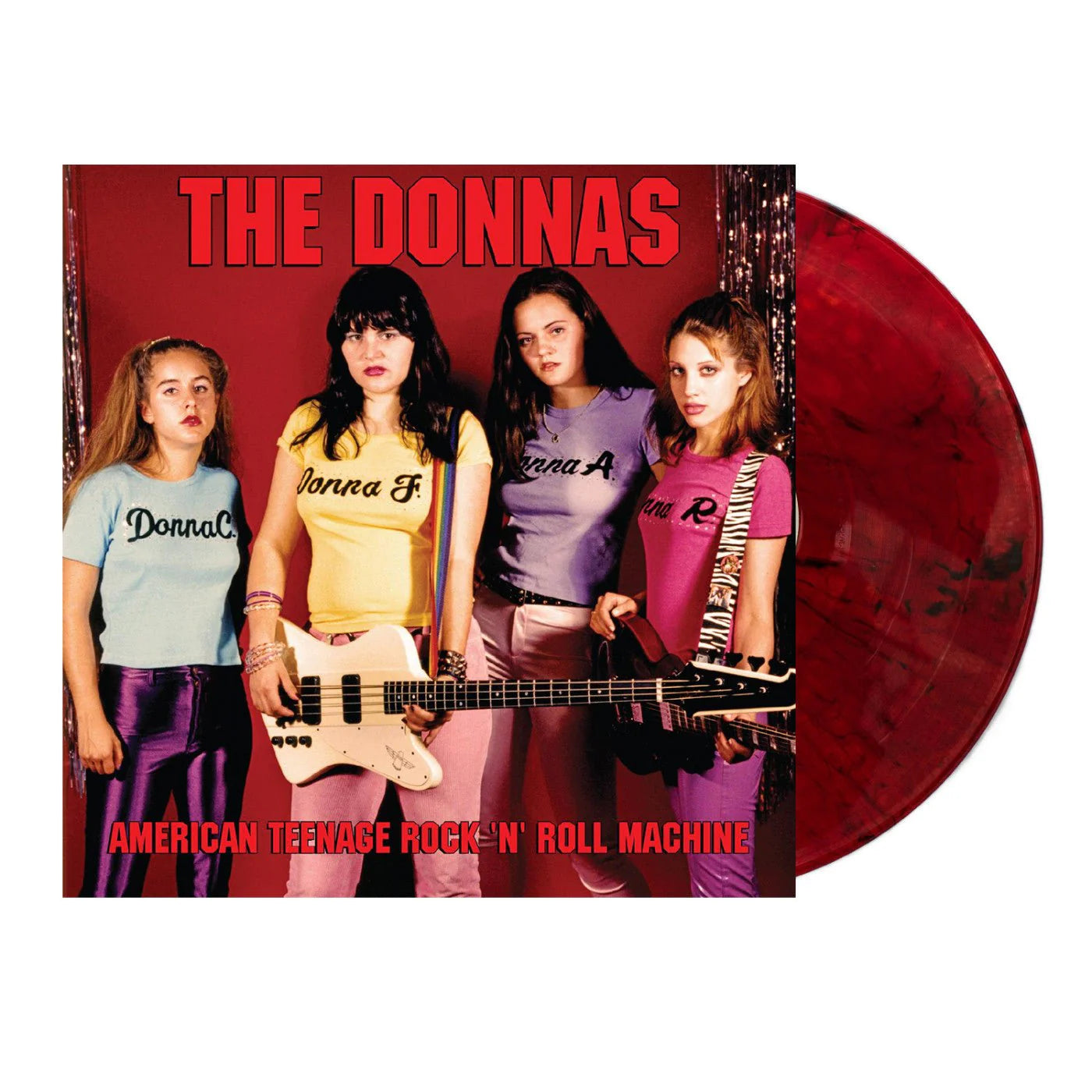 The Donnas "American Teenage Rock 'N' Roll Machine" LP (Fire Orange w/ Black Swirl)