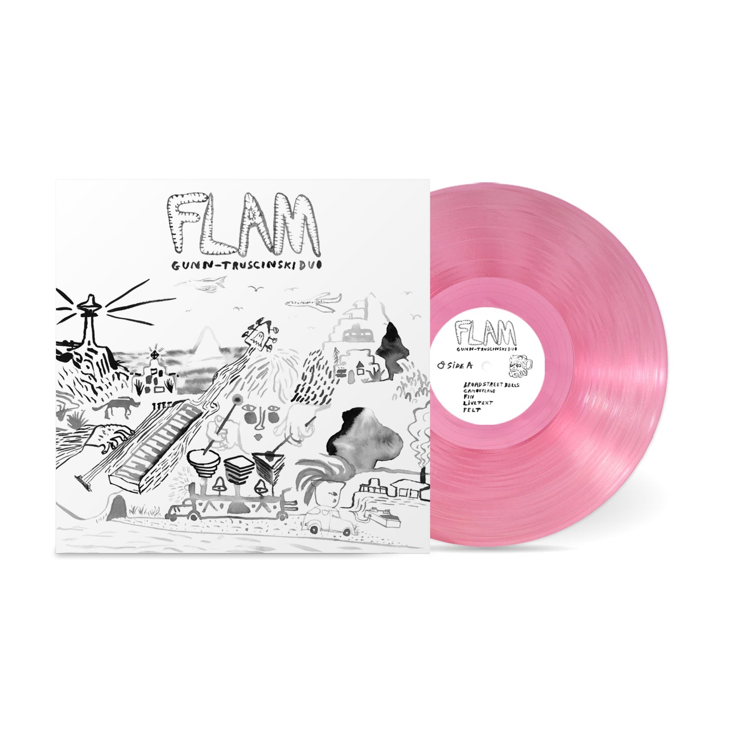 Gunn-Truscinski Duo "Flam" LP (Transparent Pink Vinyl)