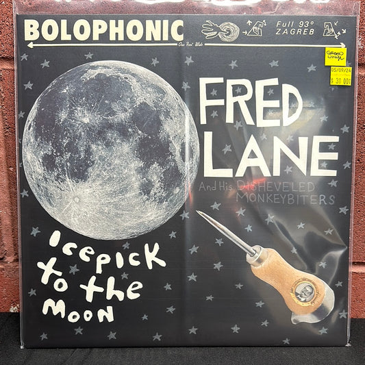 Used Vinyl:  Fred Lane And His Disheveled Monkeybiters ”Icepick To The Moon” LP (Green vinyl)