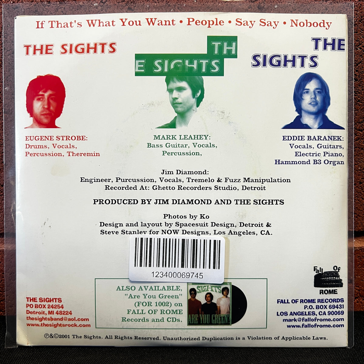 Used Vinyl: The Sights "If That's What You Want" 2x7" (Colored vinyl)
