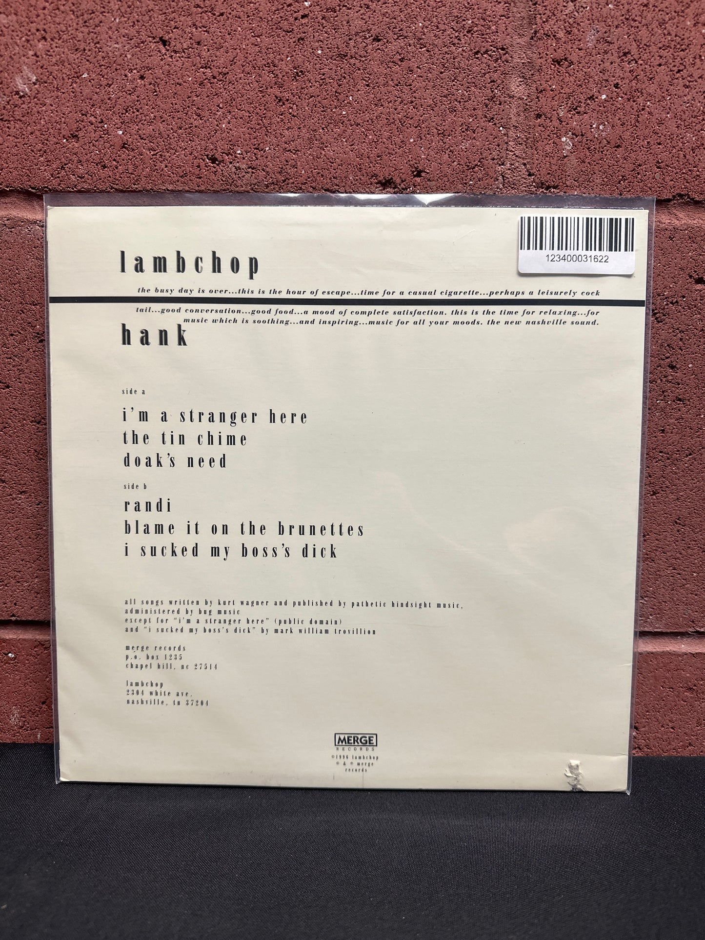 Used Vinyl:  Lambchop ”Hank” 10"