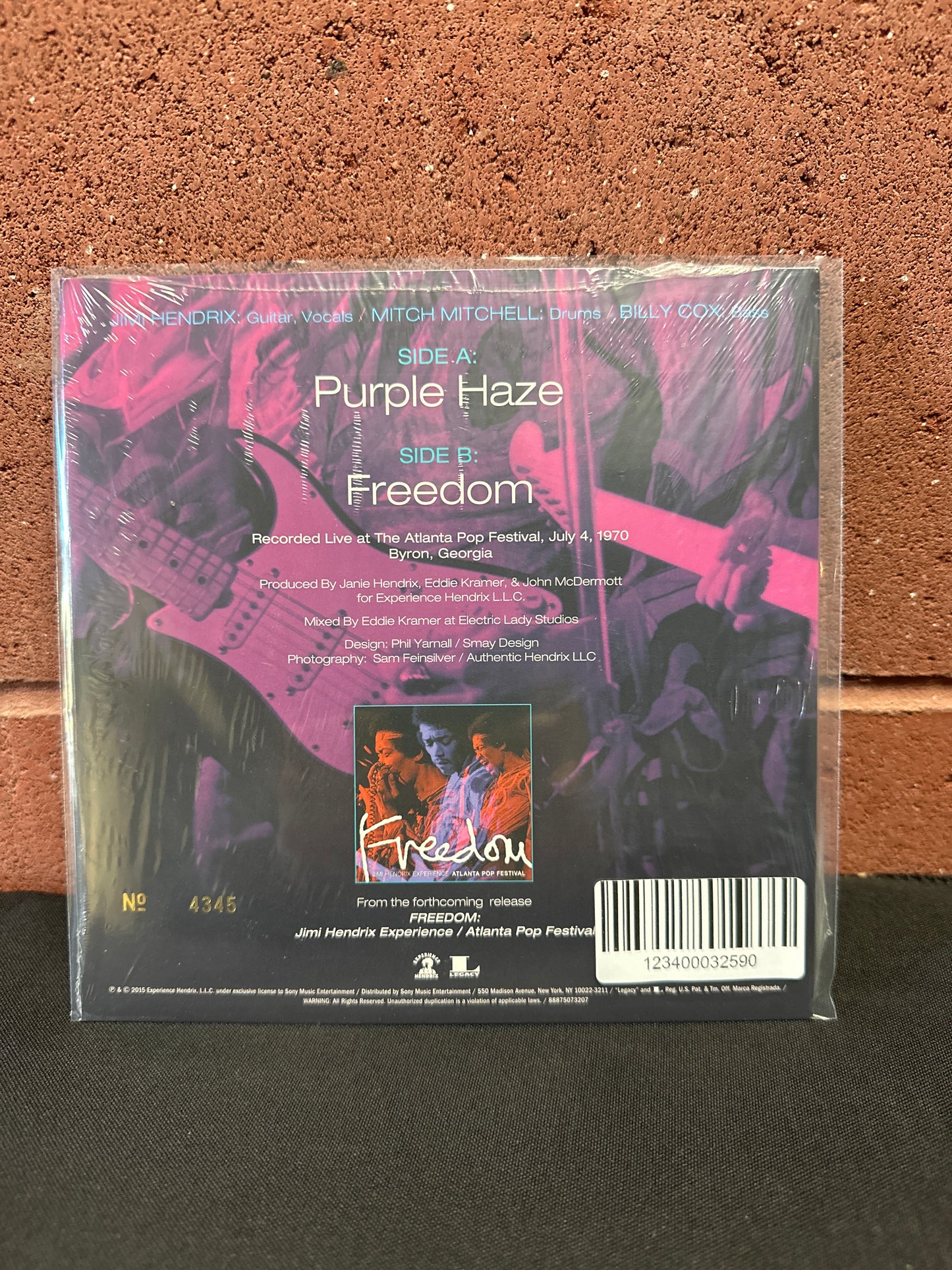 Used Vinyl:  The Jimi Hendrix Experience ”Purple Haze / Freedom” 7" (Purple Vinyl)