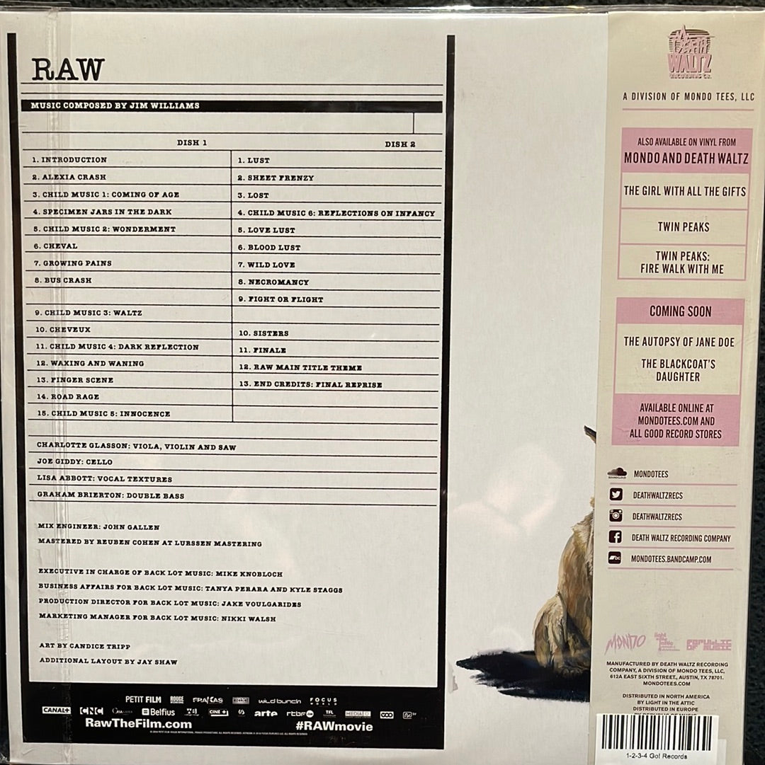 USED VINYL: Jim Williams “Raw OST” 2xLP (Red Vinyl)