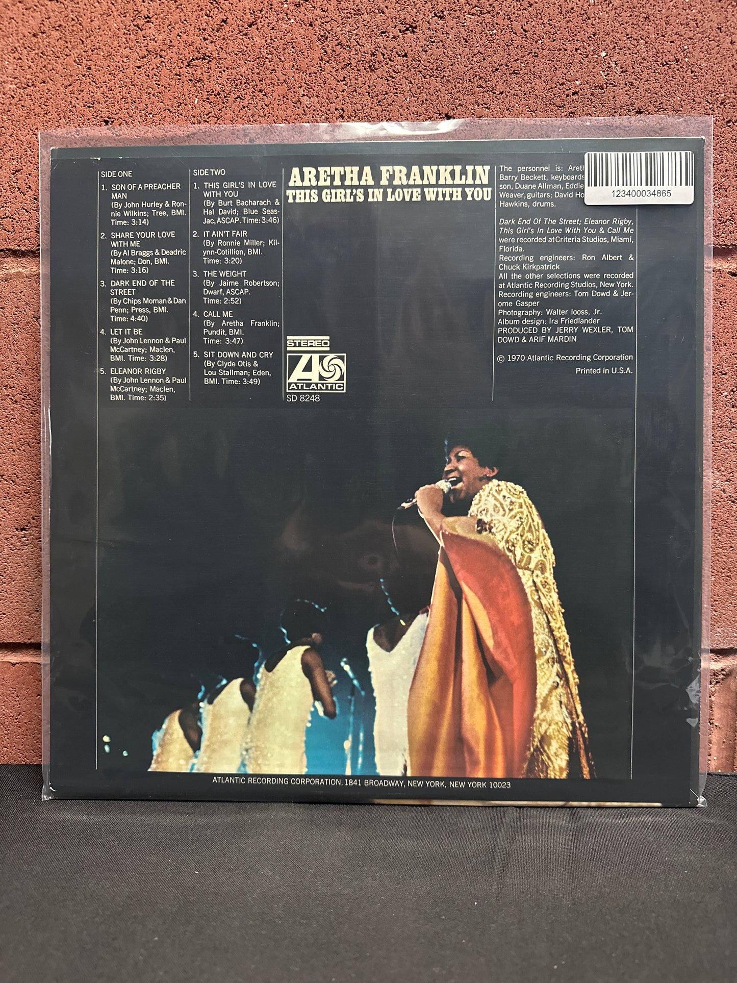 Used Vinyl:  Aretha Franklin ”This Girl's In Love With You” LP