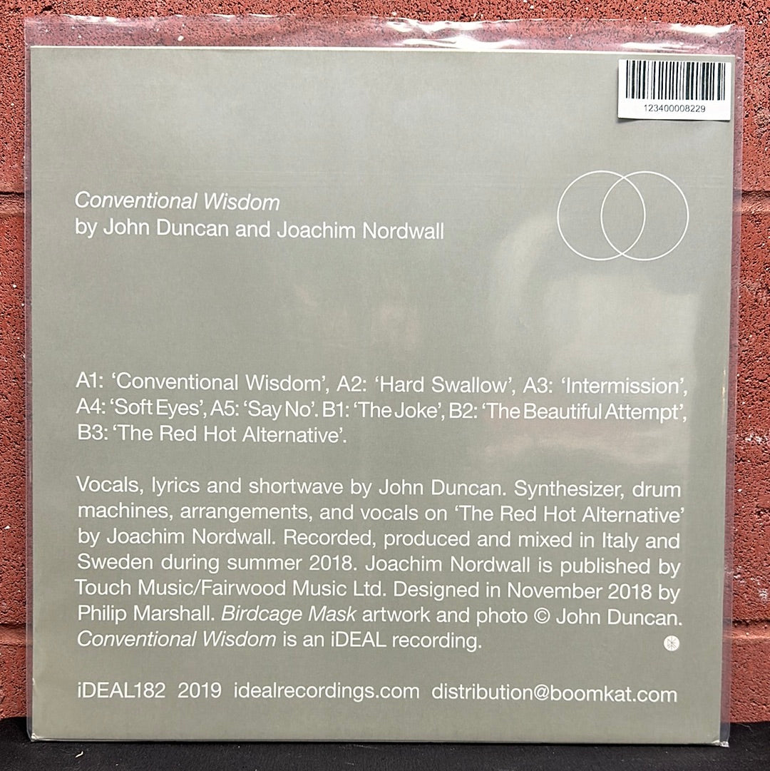 Used Vinyl:  John Duncan And Joachim Nordwall ”Conventional Wisdom” LP