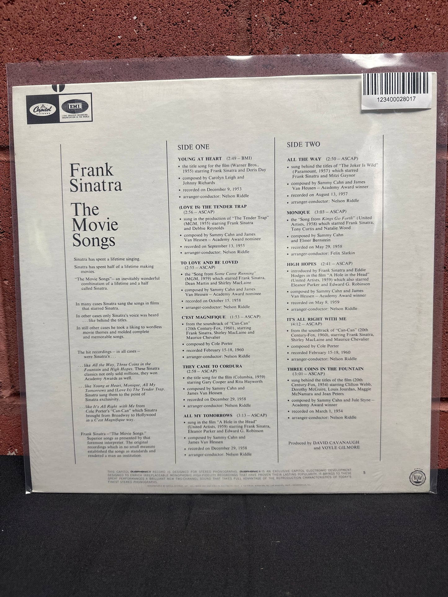 Used Vinyl:  Frank Sinatra ”The Movie Songs” LP