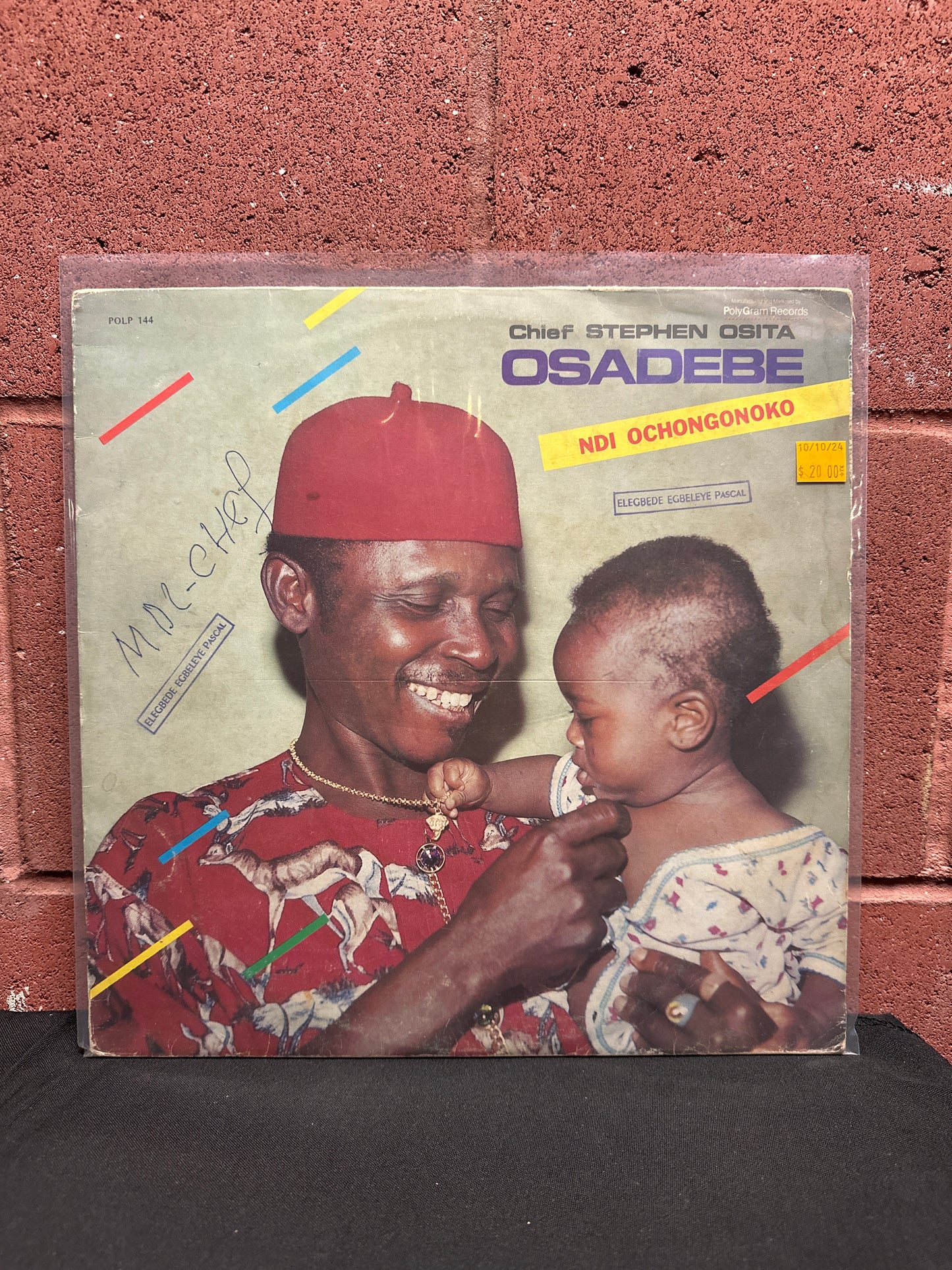 Used Vinyl:  Chief Stephen Osita Osadebe & His Nigeria Sound Makers International ”Ndi Ochongonoko” LP