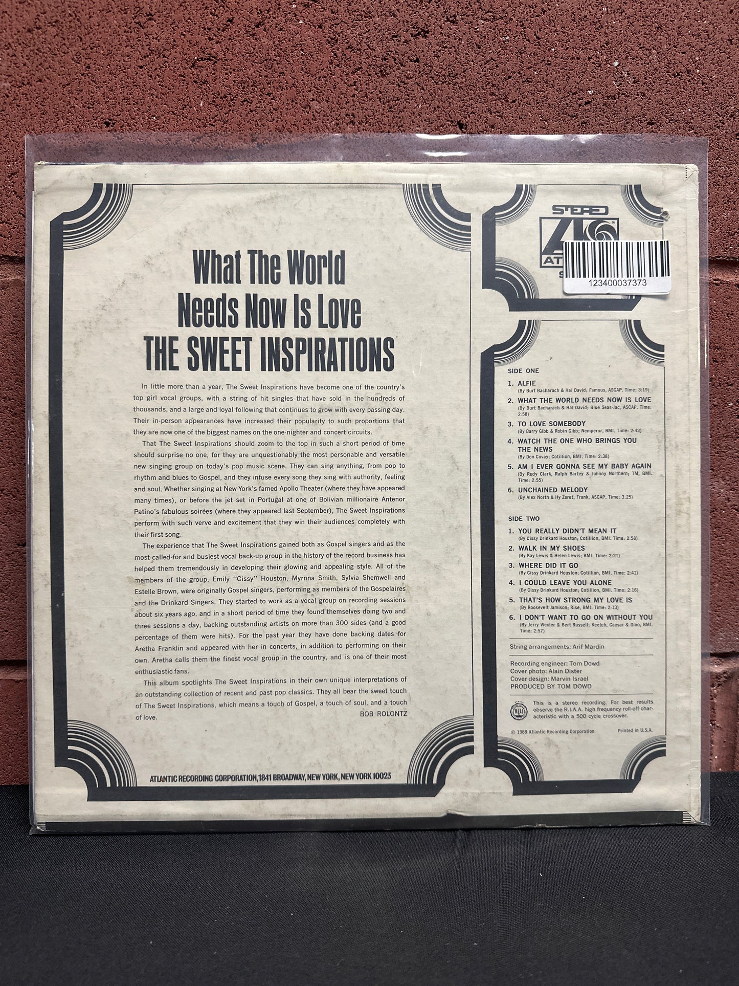 Used Vinyl:  The Sweet Inspirations ”What The World Needs Now Is Love” LP