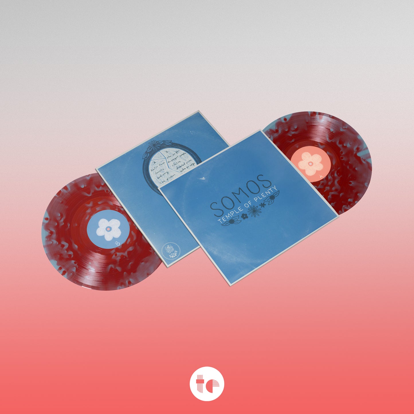 PRE-ORDER: Somos "Temple Of Plenty" LP (Red & Sea Glass Blue Splash Vinyl)