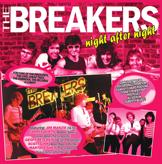 PRE-ORDER: The Breakers "Night After Night" LP (Hot Pink Vinyl)