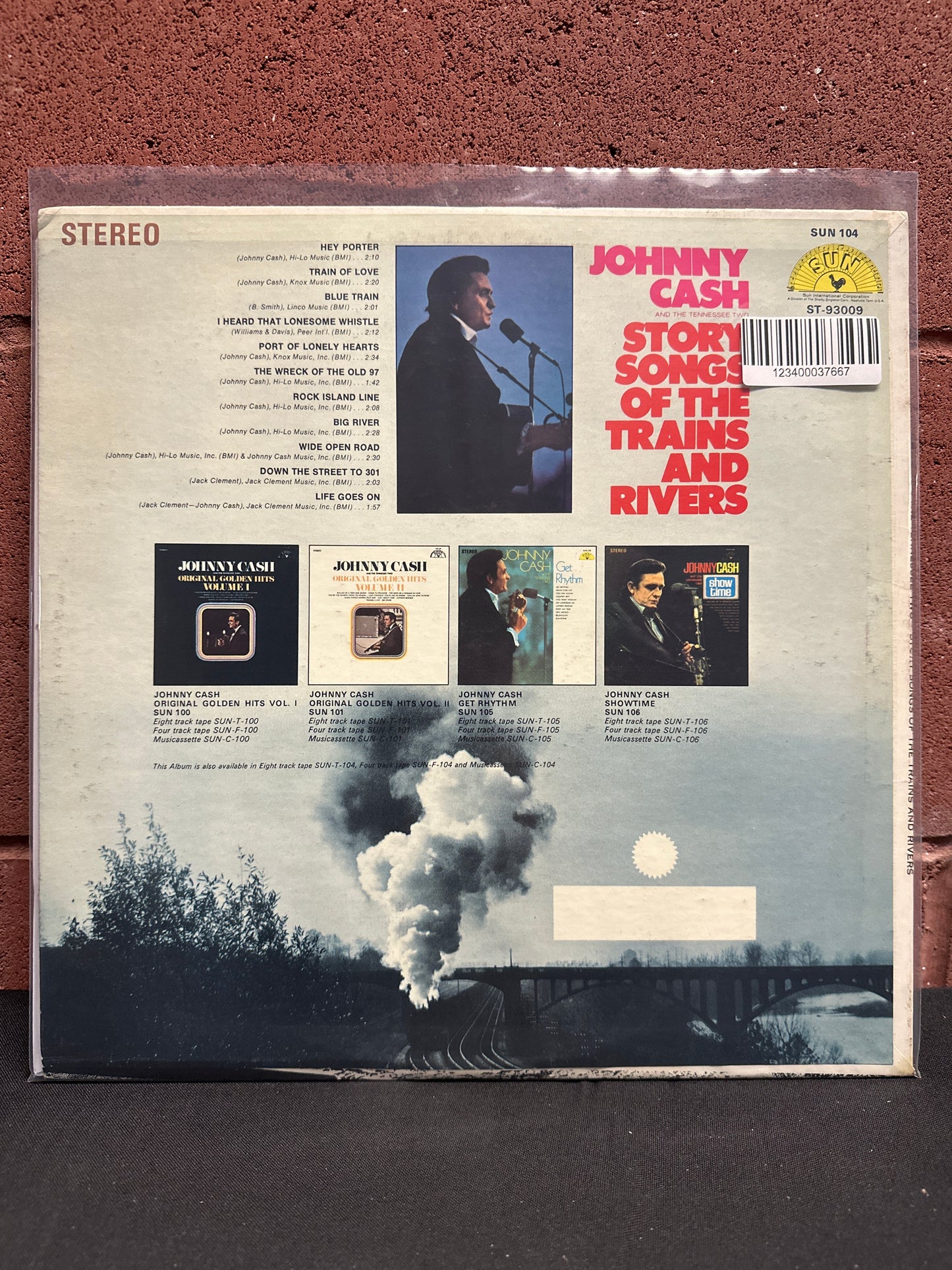 Used Vinyl:  Johnny Cash & The Tennessee Two ”Story Songs Of The Trains And Rivers” LP