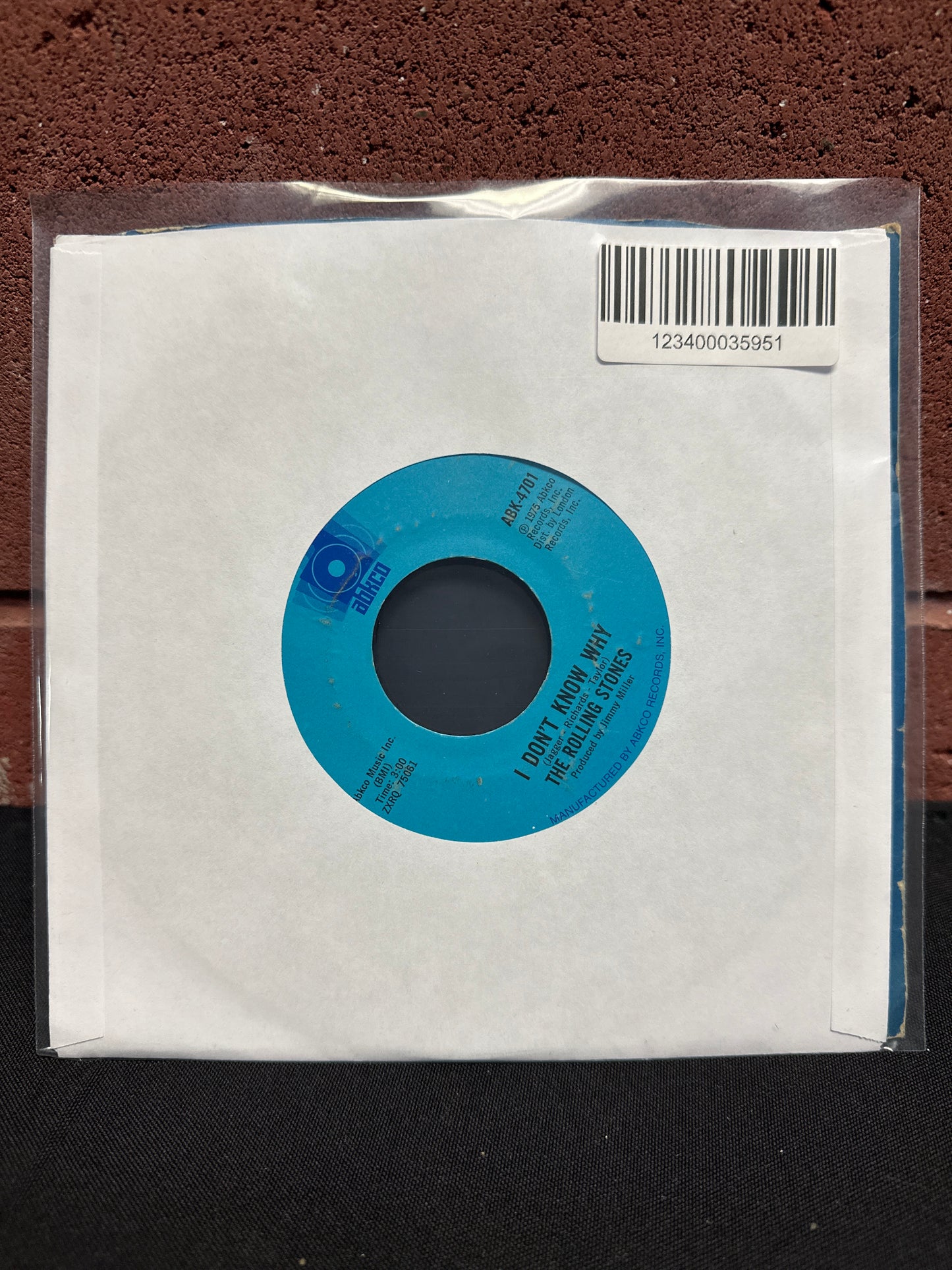 Used Vinyl:  The Rolling Stones ”I Don't Know Why ” 7"