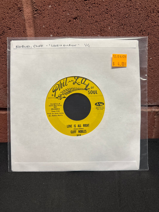 Used Vinyl:  Cliff Nobles & Co ”Love Is All Right / The Horse” 7"