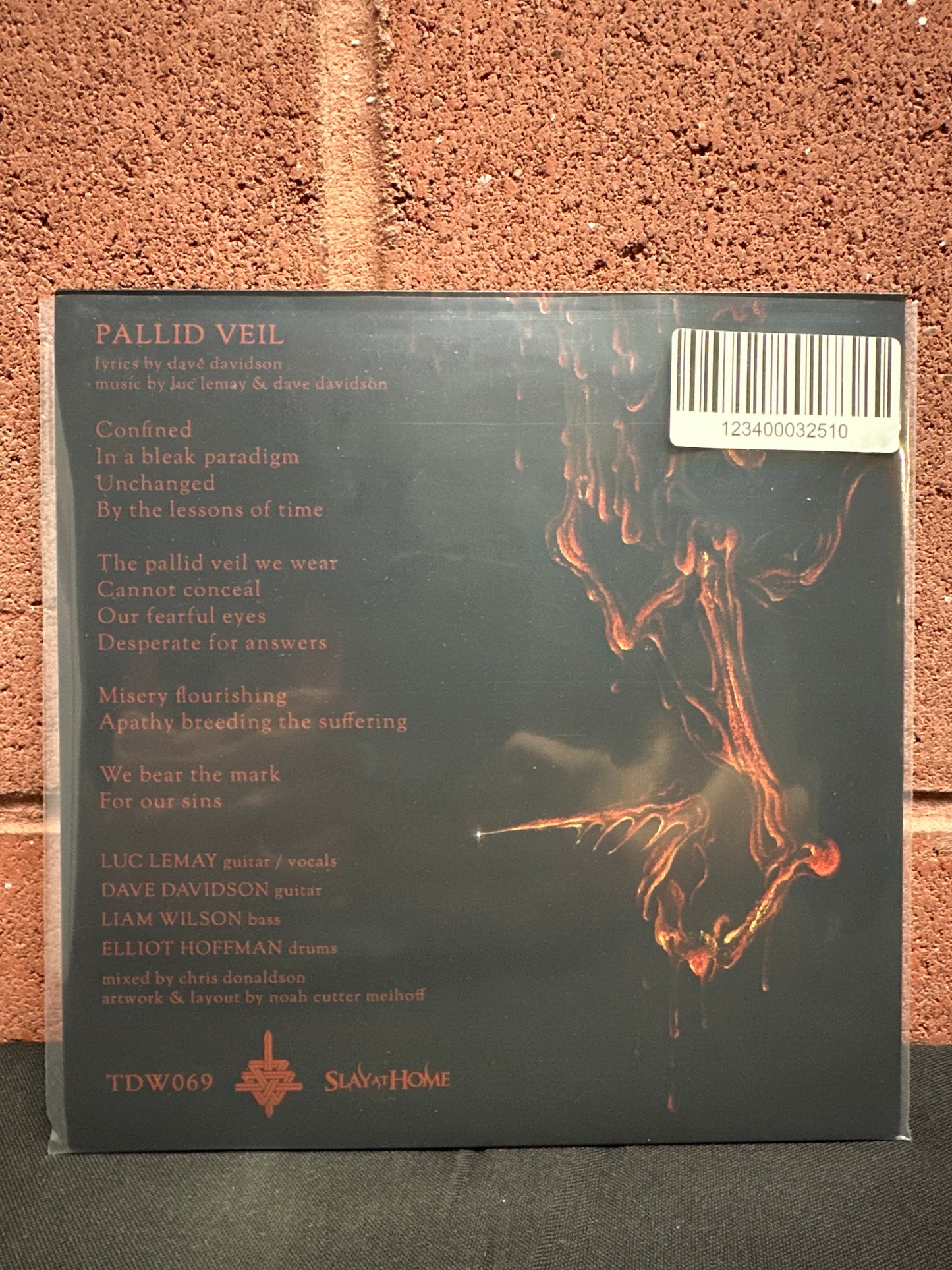 Used Vinyl:  Pallid Veil ”Pallid Veil” 7" (Clear, Black, & Orange Splatter Vinyl)