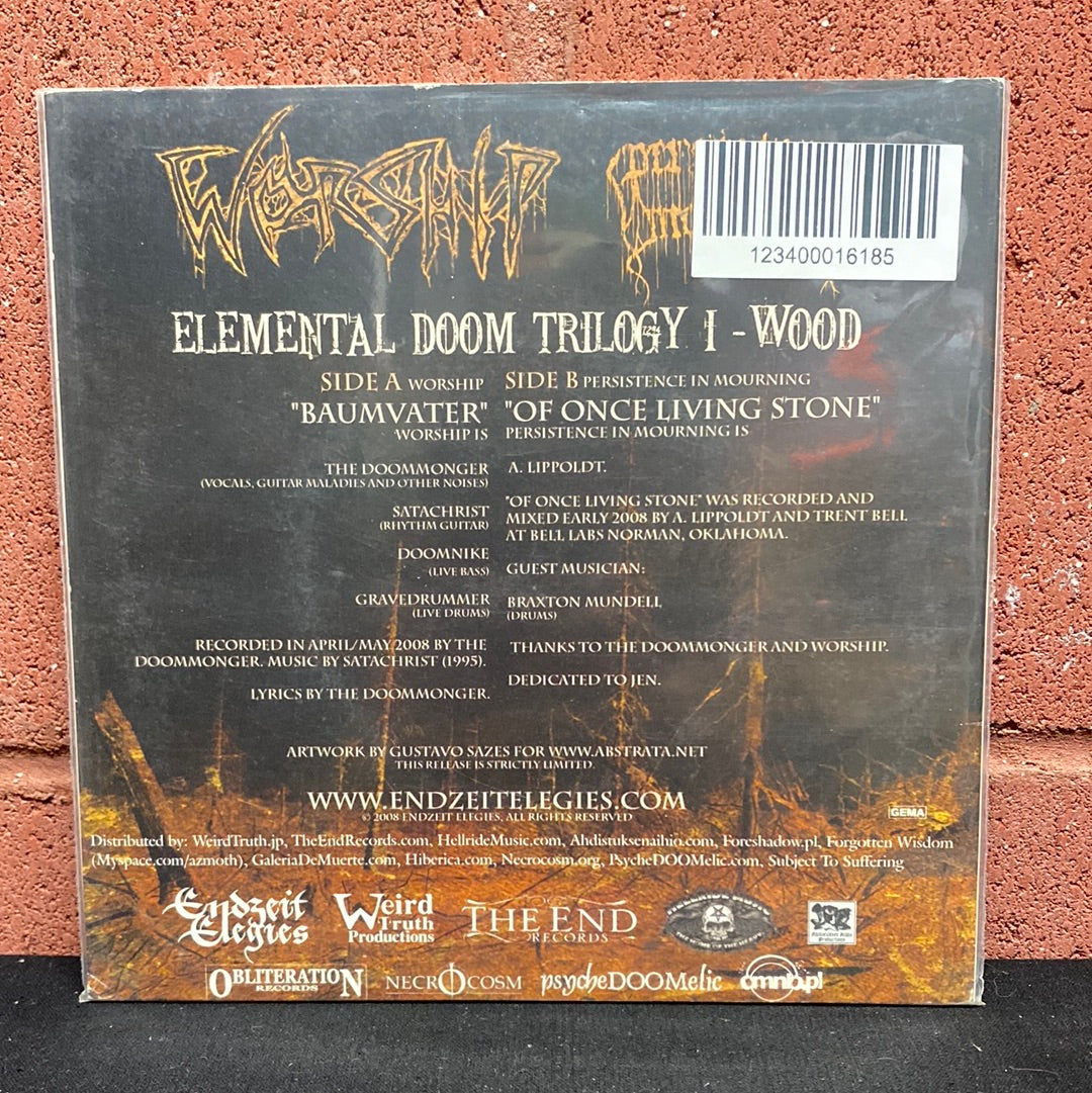 Used Vinyl:  Worship & Persistence In Mourning ”Elemental Doom Trilogy I - Wood” 7"