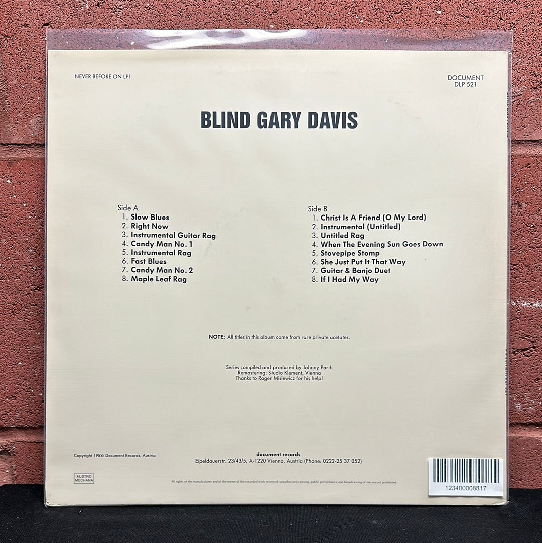 Used Vinyl:  Blind Gary Davis ”At "Al Matthes", Toronto (Spring 1976)” LP