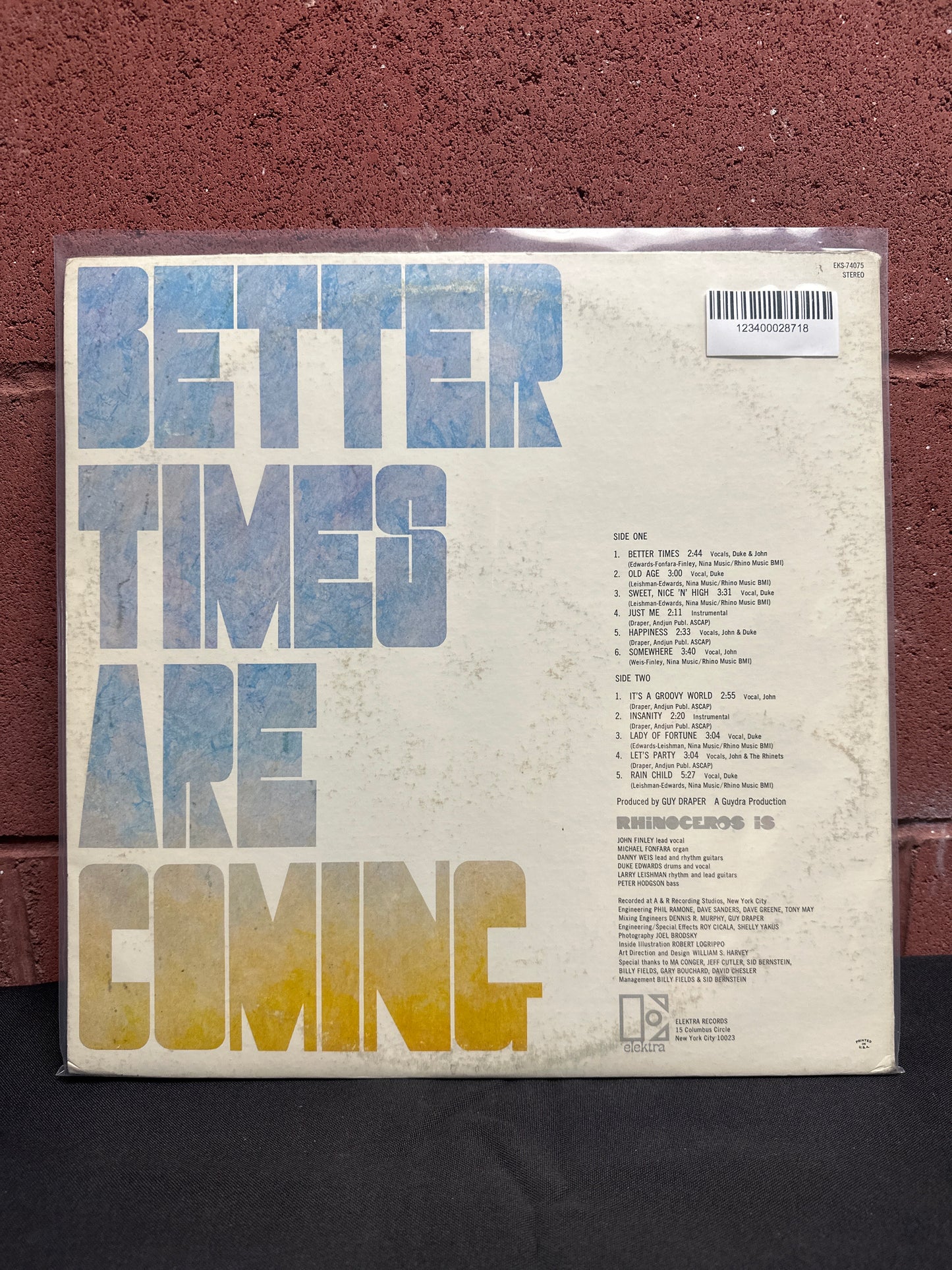 Used Vinyl:  Rhinoceros ”Better Times Are Coming” LP (Promo)