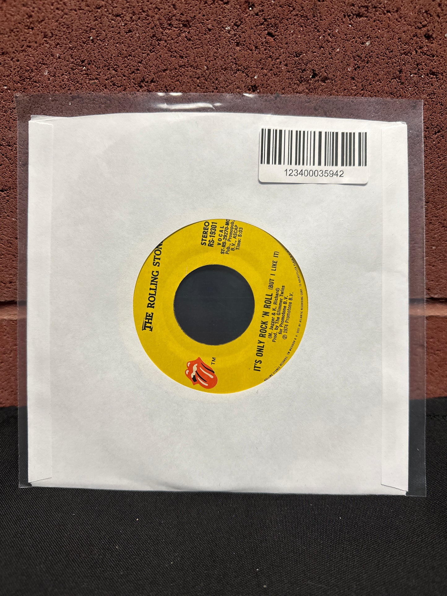 Used Vinyl:  The Rolling Stones ”It's Only Rock 'N Roll (But I Like It)” 7"