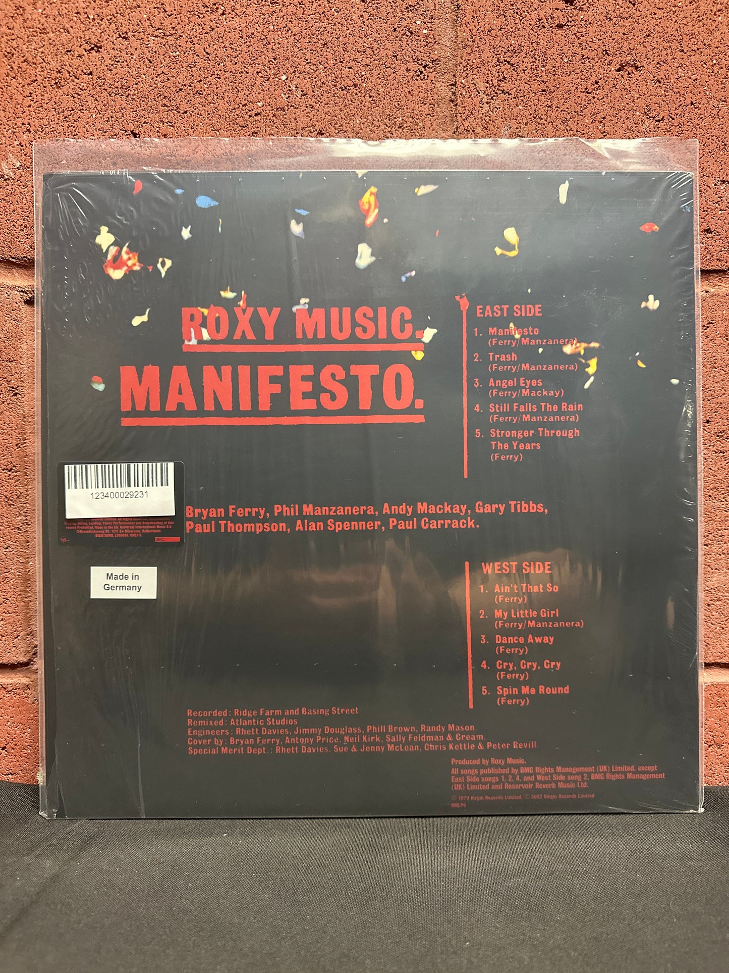 Used Vinyl:  Roxy Music ”Manifesto” LP