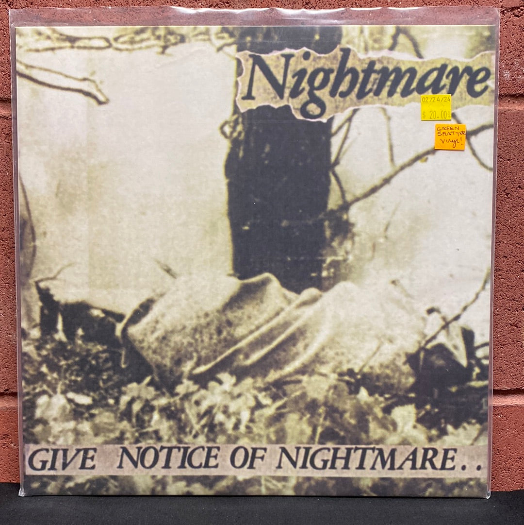 Used Vinyl:  Nightmare ”Give Notice Of Nightmare..” 12" (Green splatter vinyl)