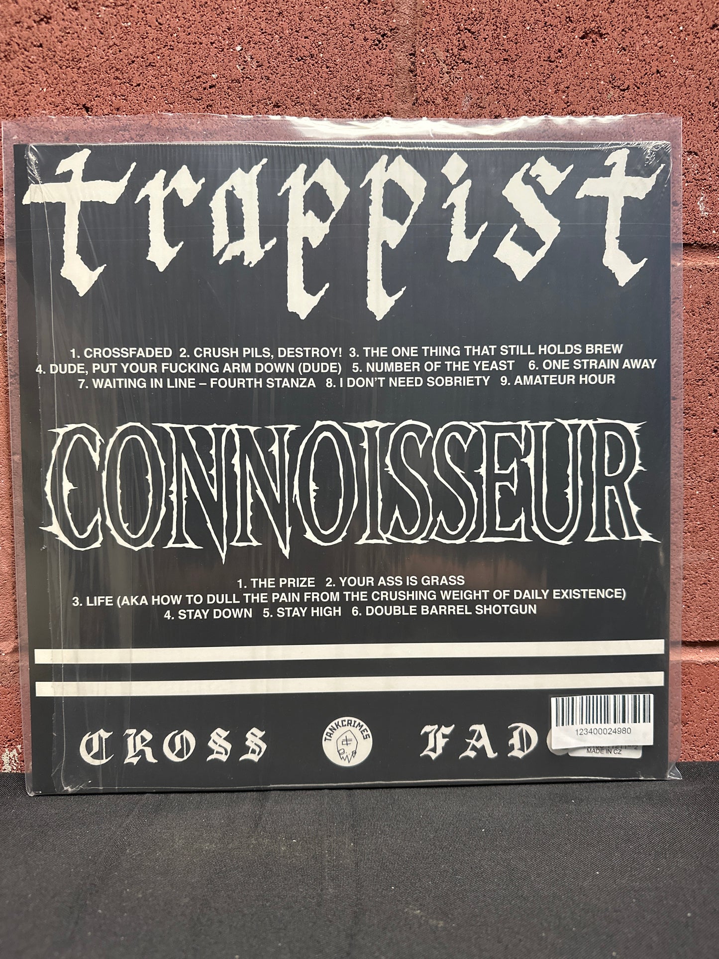 Used Vinyl:  Trappist , Connoisseur ”Cross Faded” 12" (Black/Clear split vinyl)