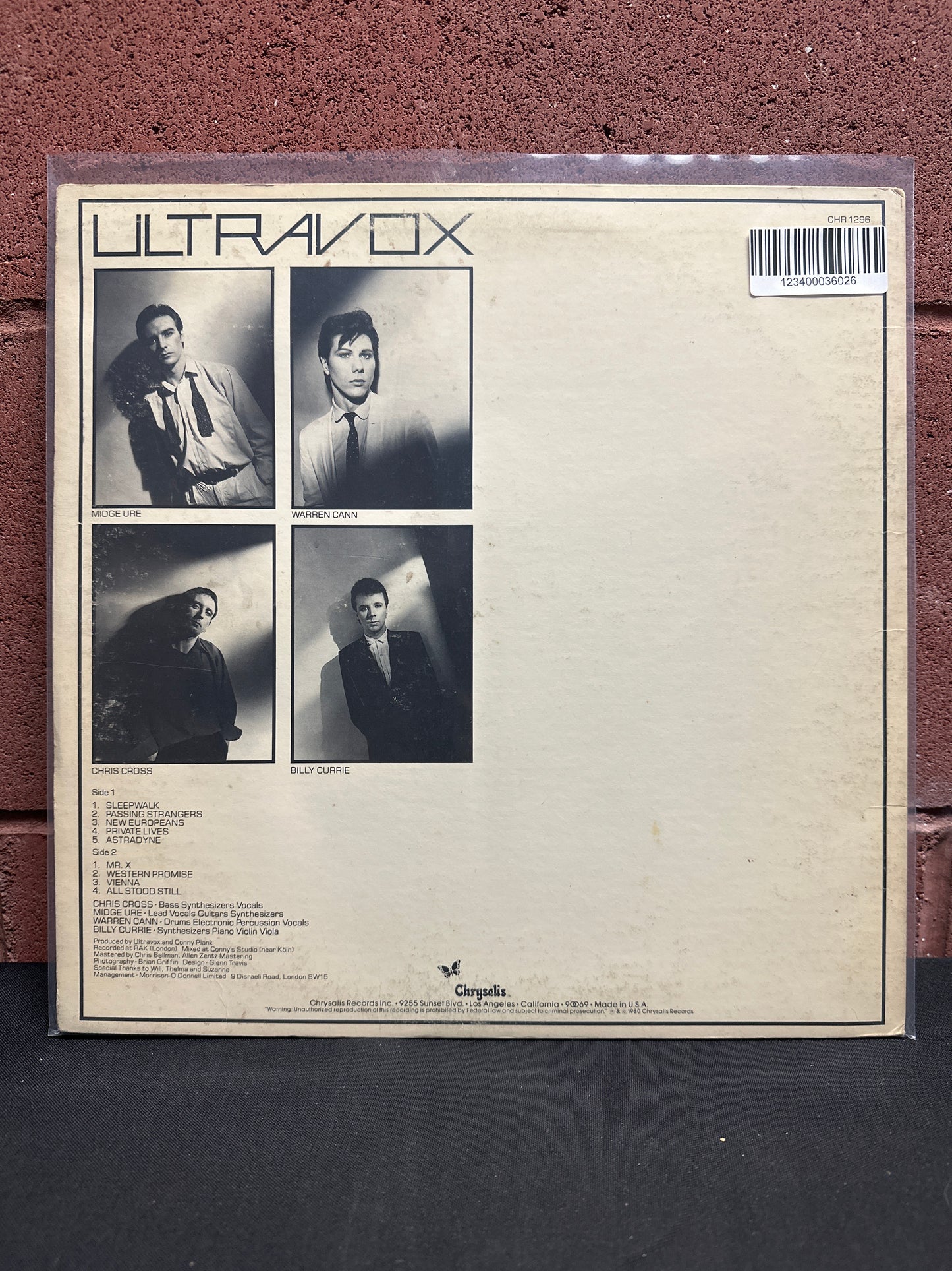 Used Vinyl:  Ultravox ”Vienna” LP