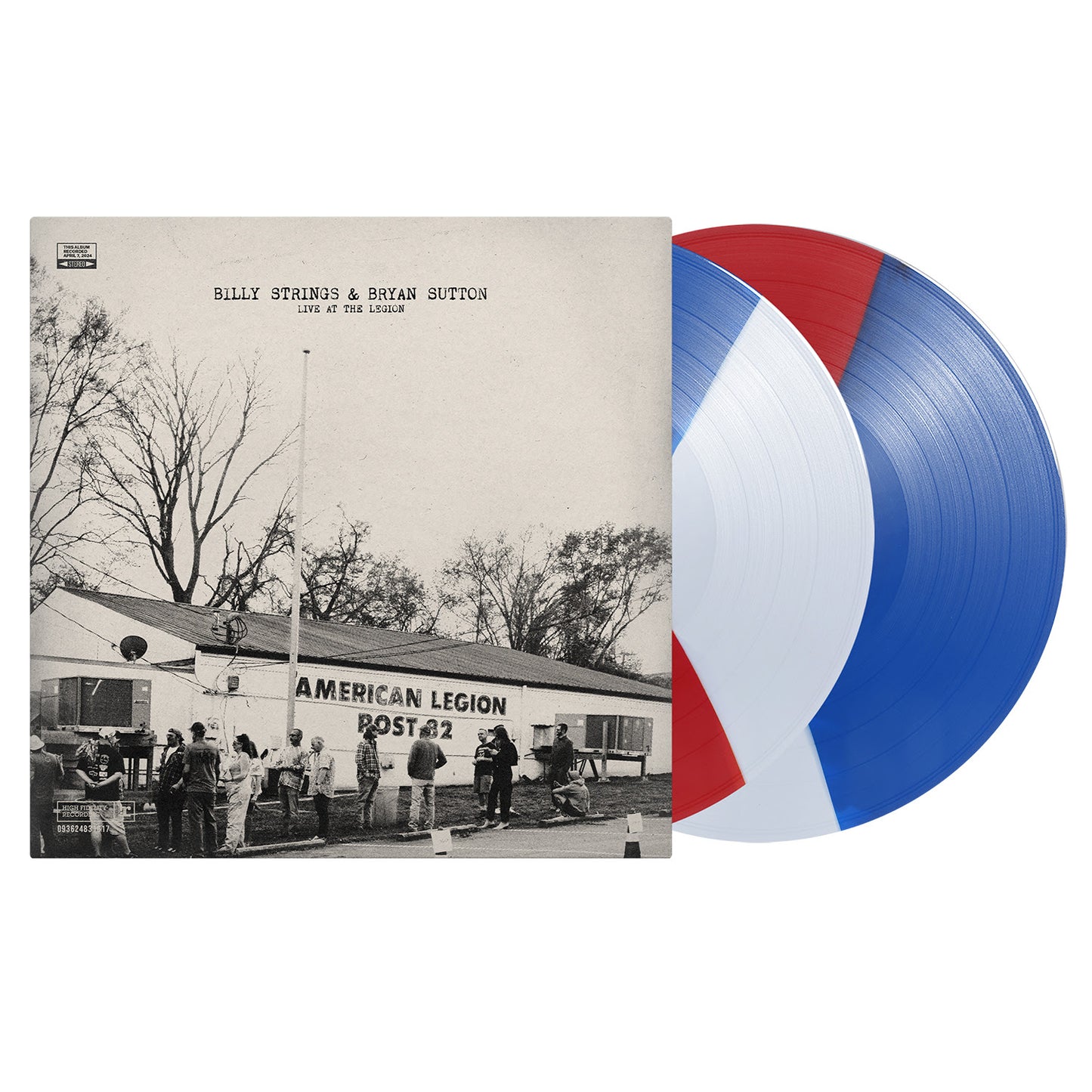 Billy Strings & Bryan Sutton "Live at the Legion" 2xLP (Indie Exclusive Red/White/Blue Tri-Color Vinyl)