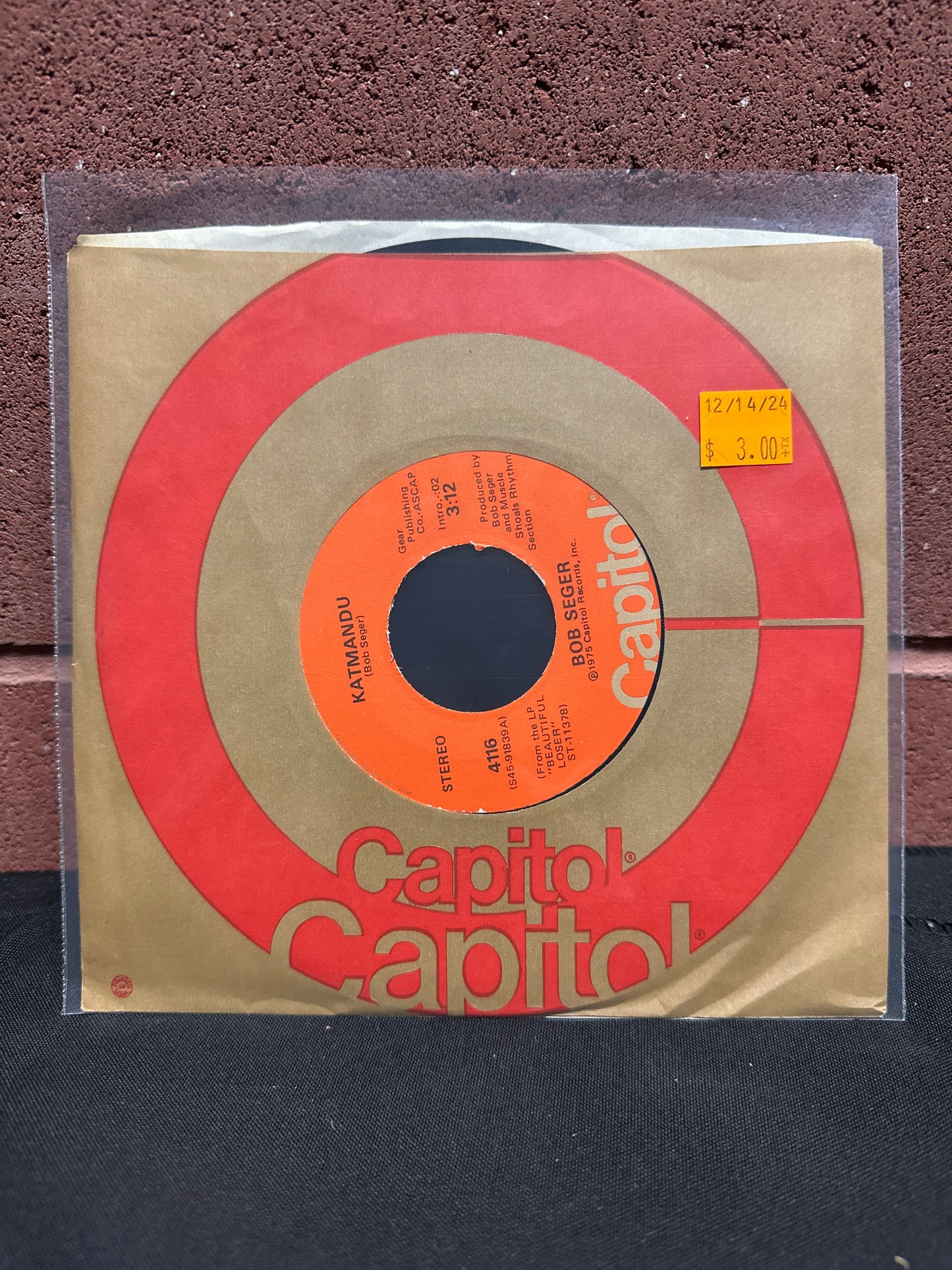 Used Vinyl:  Bob Seger ”Katmandu” 7"