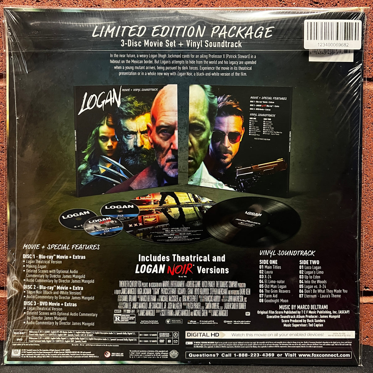 Used Vinyl: Marco Beltrami "Logan (Original Motion Picture Soundtrack)" LP + 2xBluRay + DVD (Sealed)