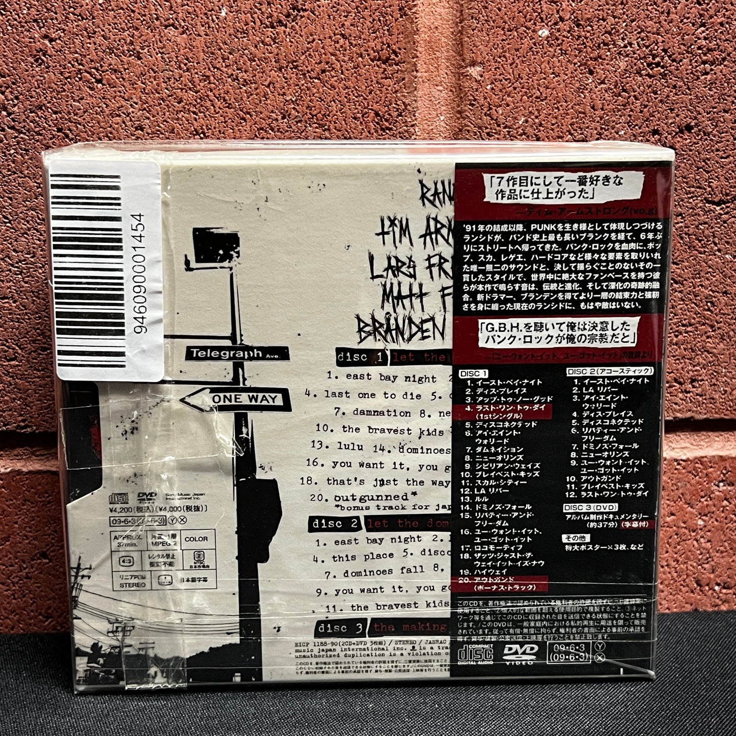 Used CD: Rancid "Let The Dominoes Fall" 2xCD + DVD (2009 Japanese First Press Digipak in Shrink w/ Hype)