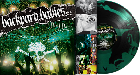Backyard Babies "Live Live In Paris" LP (180g Black w/ Green "Ink Spot" Vinyl, Import)