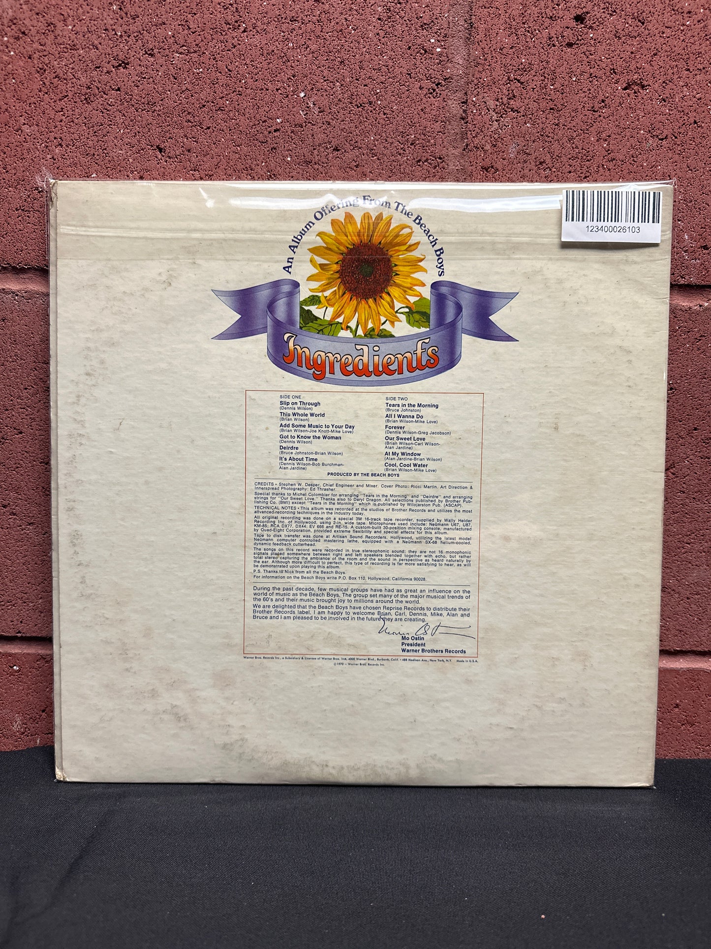 Used Vinyl:  The Beach Boys ”Sunflower” LP