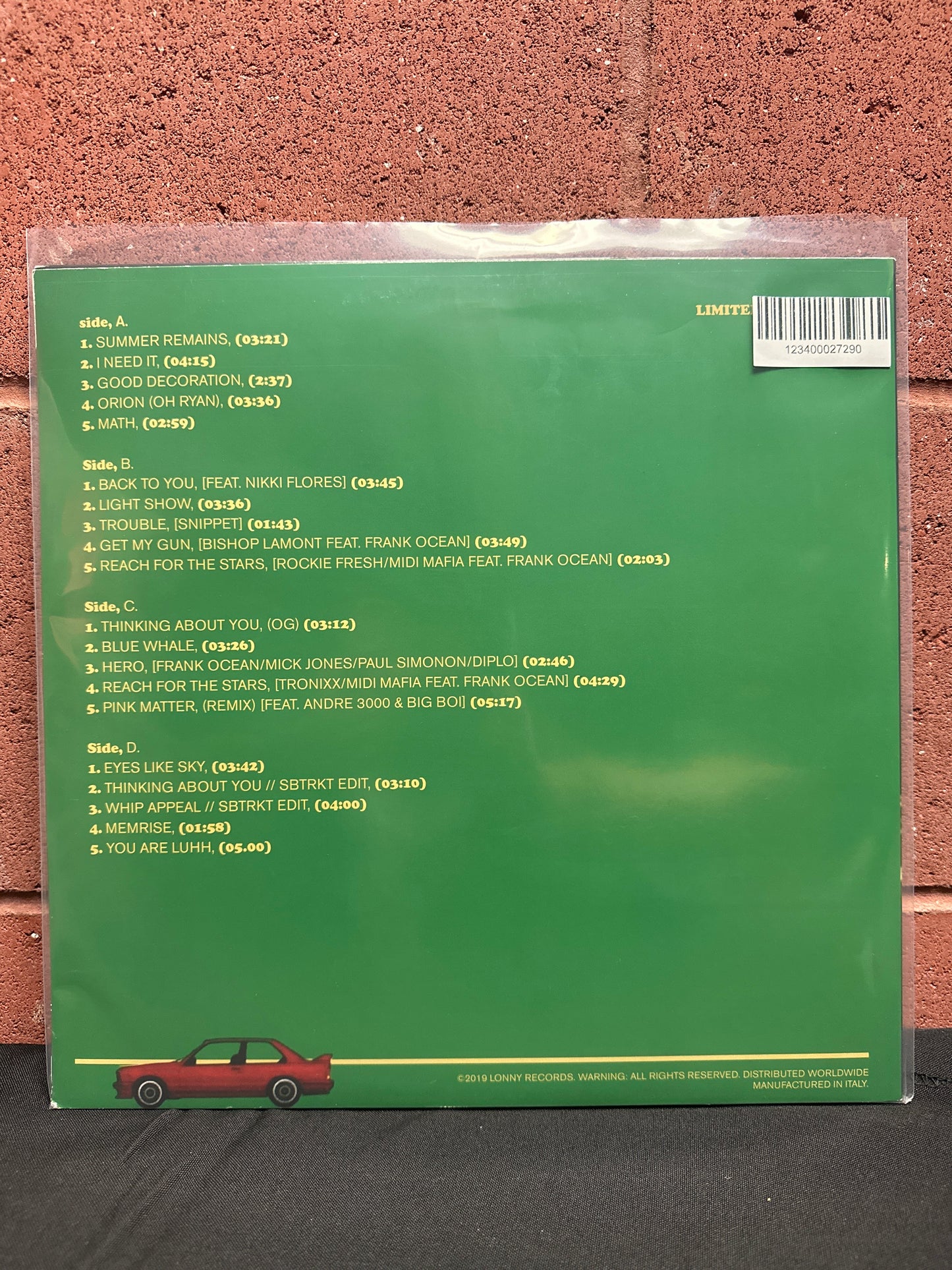 Used Vinyl: Frank Ocean "Unreleases, Misc. Vol.3" 2xLP (Red Vinyl)