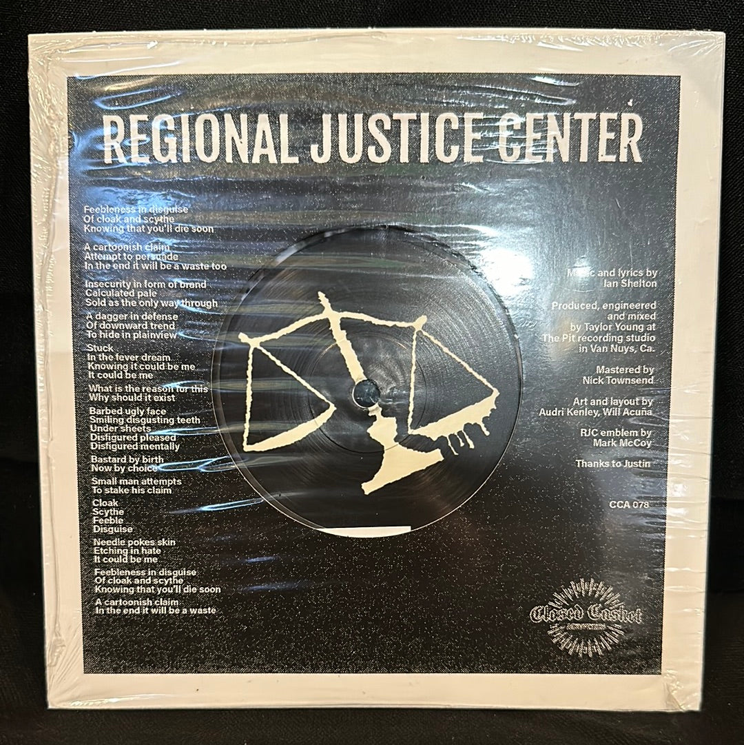 Used Vinyl:  Regional Justice Center ”KKK Tattoo” 7" (Clear with black splatter vinyl)