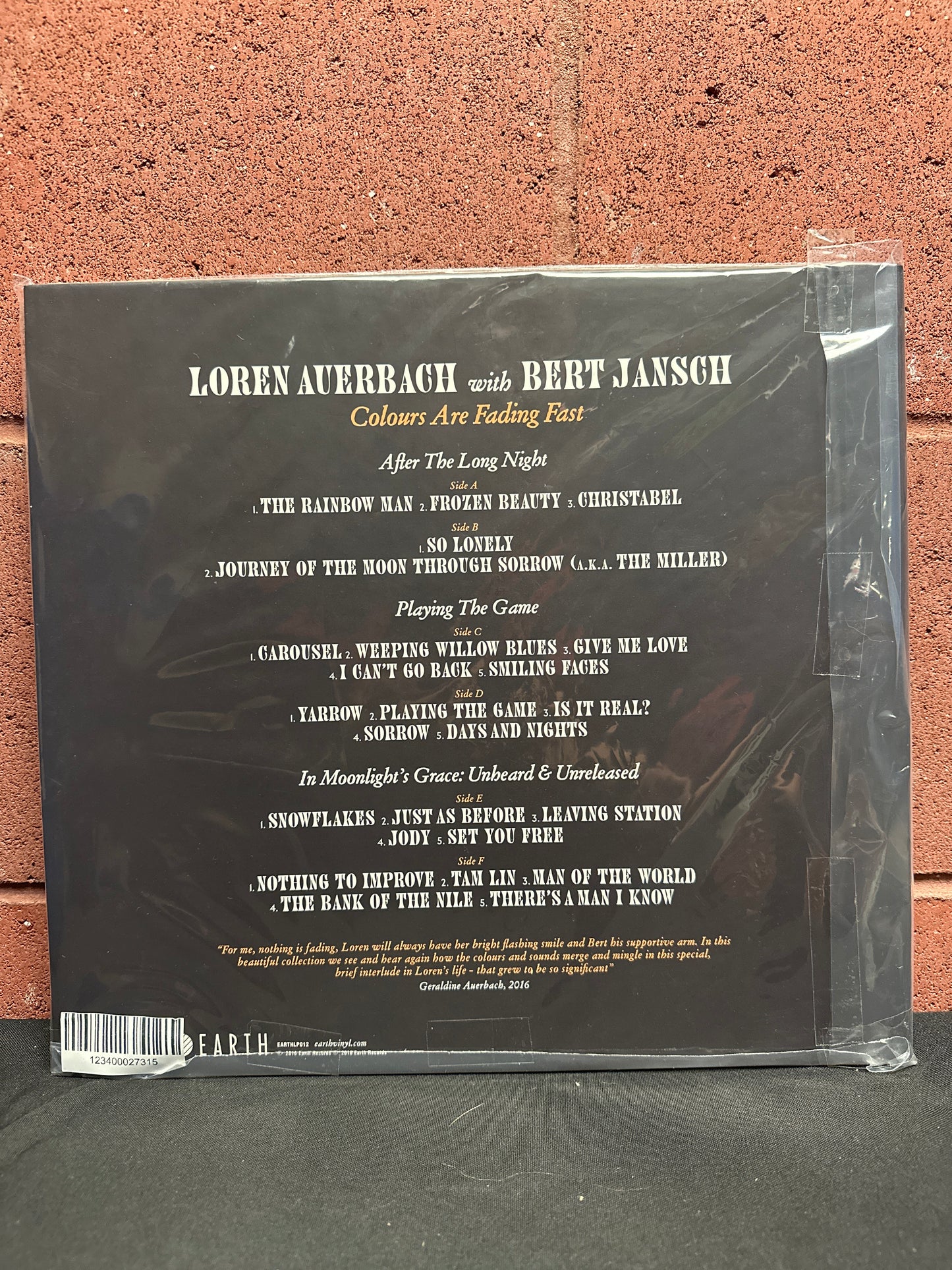 Used Vinyl:  Loren Auerbach With Bert Jansch ”Colours Are Fading Fast” 3xLP