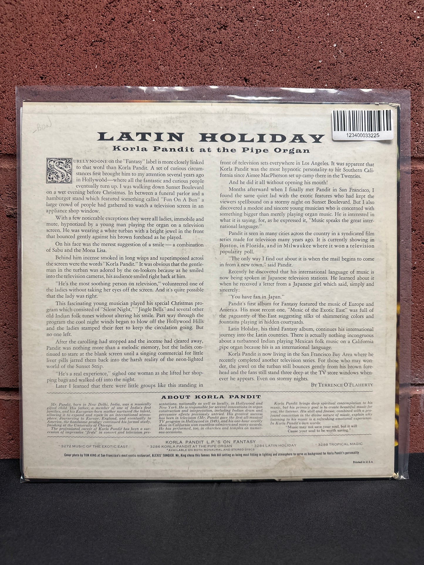 Used Vinyl:  Korla Pandit ”Latin Holiday” LP (Blue Vinyl)