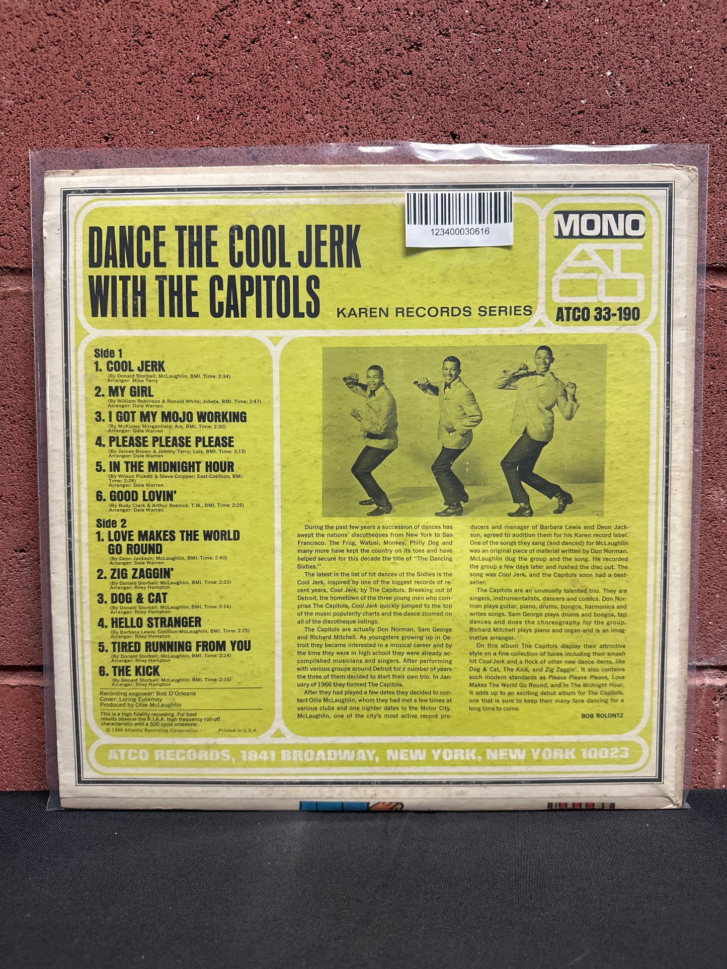 Used Vinyl:  The Capitols ”Dance The Cool Jerk With The Capitols” LP (Promo)