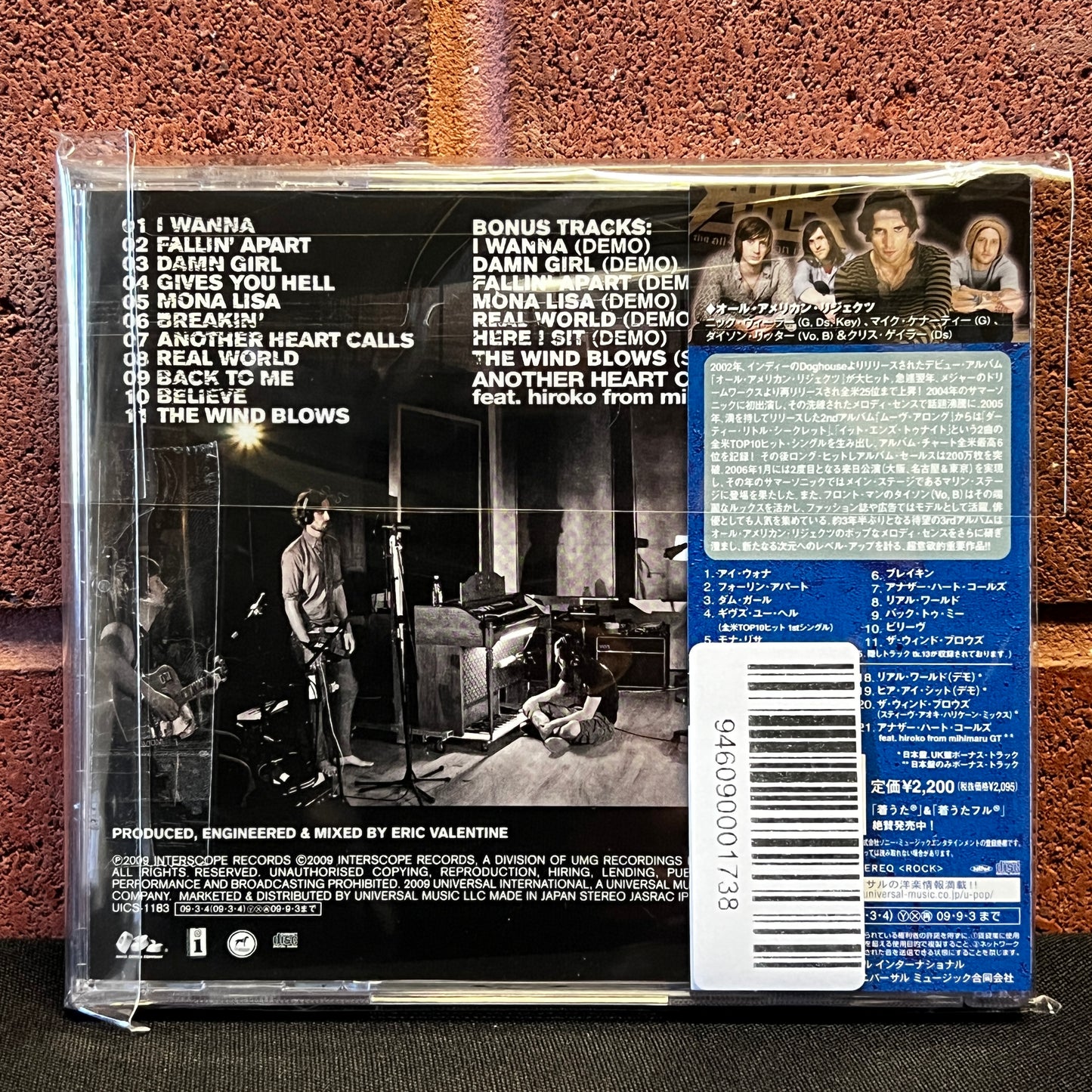 Used CD: The All-American Rejects "When The World Comes Down" CD (2009 Japanese Press w/ Bonus Tracks)