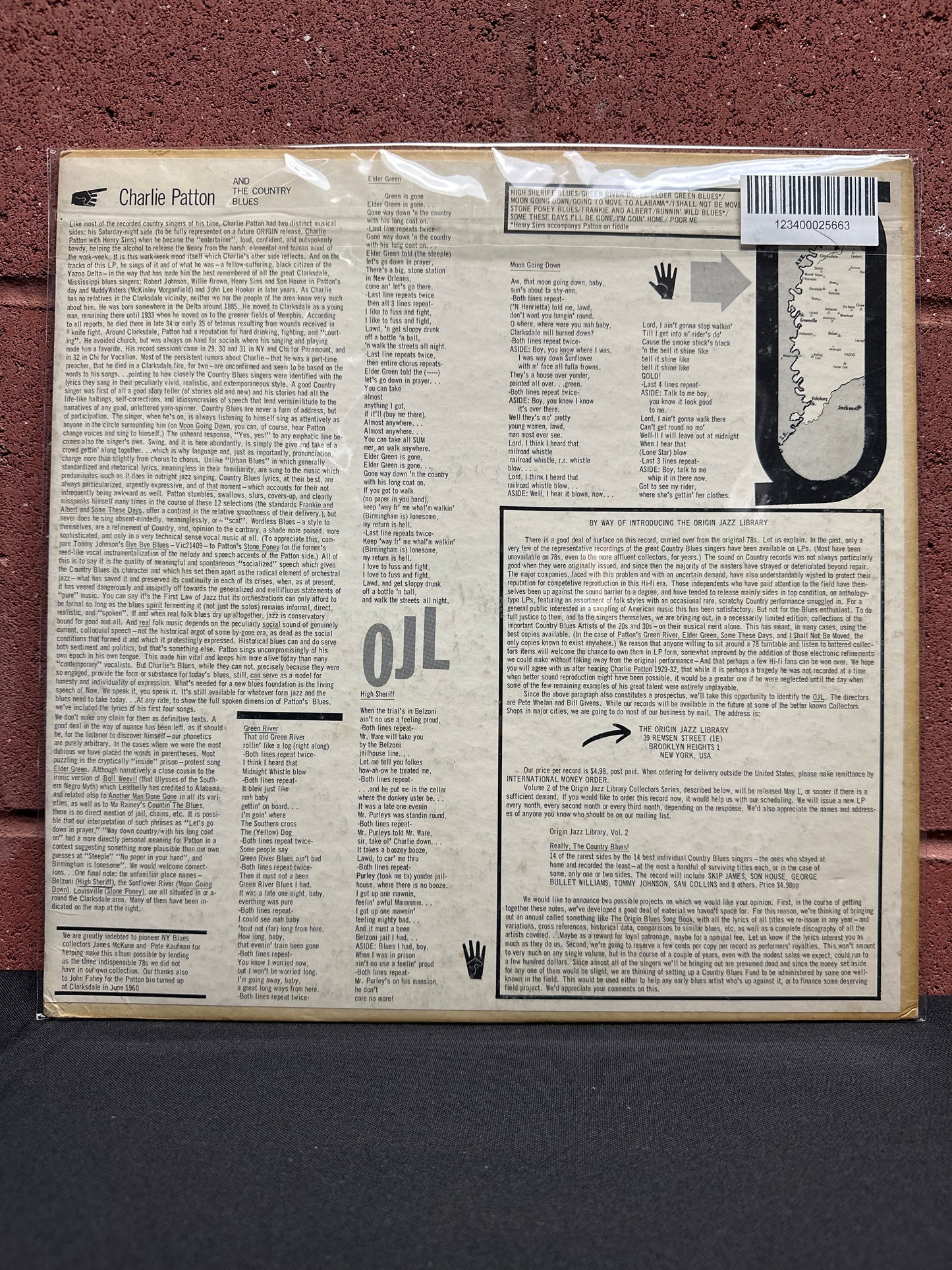 Used Vinyl:  Charlie Patton ”1929-32” LP