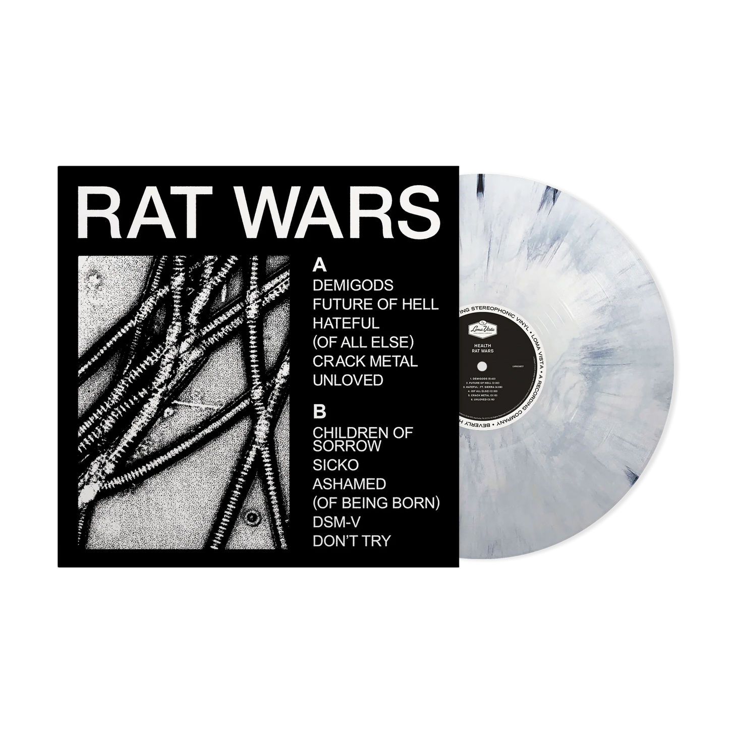 HEALTH "RAT WARS" LP (Black Cobweb Color Vinyl)