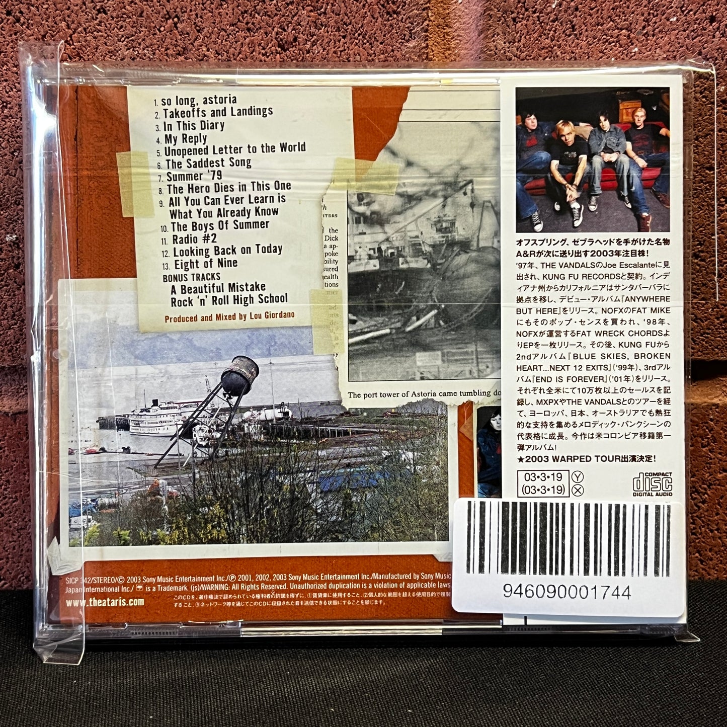 Used CD: The Ataris" So Long, Astoria" CD (2003 Japanese Press w/ Bonus Tracks)