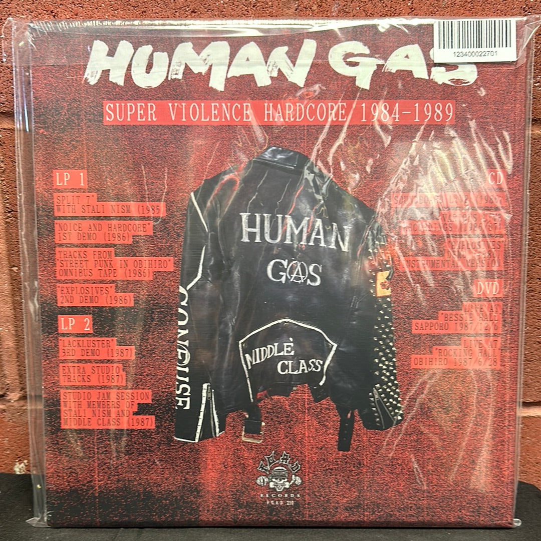 Used Vinyl:  Human Gas ”Super Violence Hardcore 1984-1989” 2xLP + CD + DVD Box Set