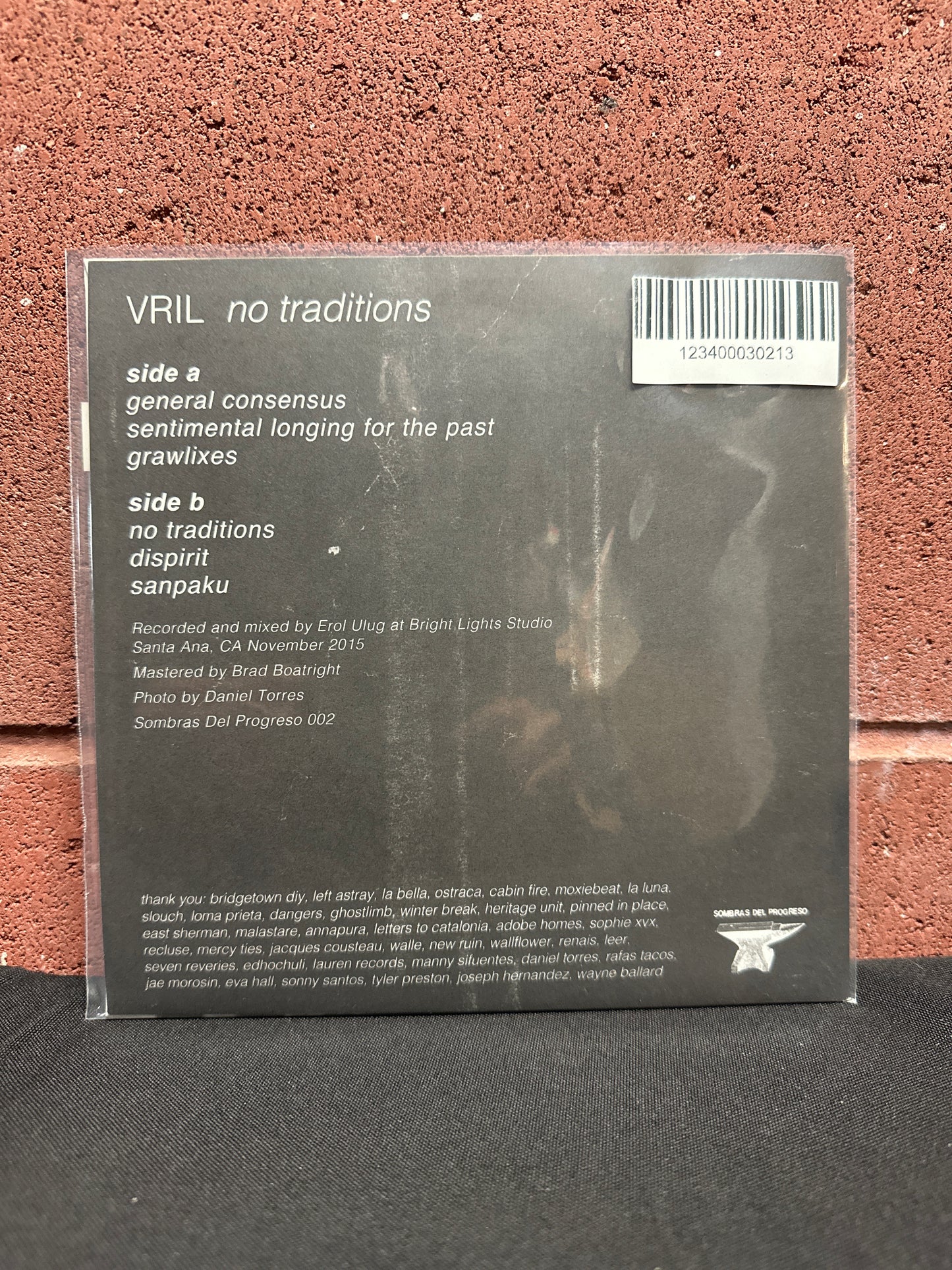 Used Vinyl:  Vril ”No Traditions” 7" (Clear Vinyl)