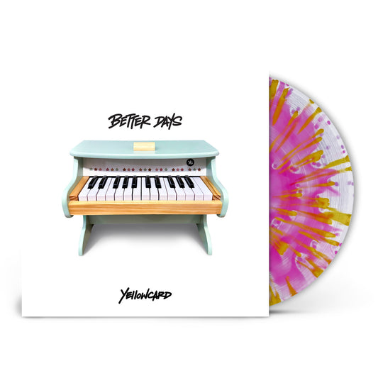 Yellowcard "Better Days" LP (Indie Exclusive Pink & Yellow Splatter Vinyl)