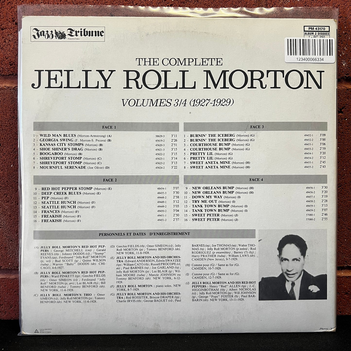 Used Vinyl: Jelly Roll Morton ‎"The Complete Jelly Roll Morton Volumes 3/4 (1927-1929)" 2xLP (1980 French Press)