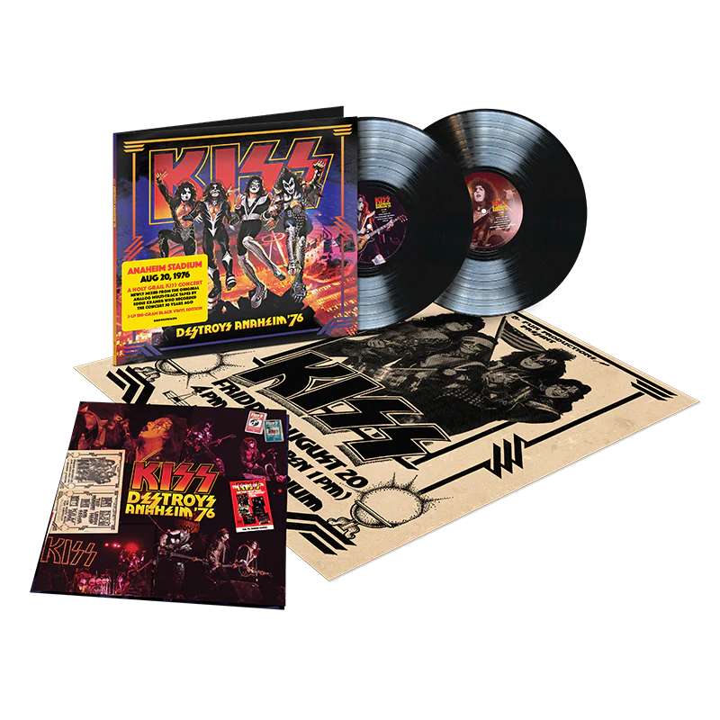 EMBARGO 7/3 PRE-ORDER: KISS "KISS Destroys Anaheim '76" 2xLP (180g Vinyl)