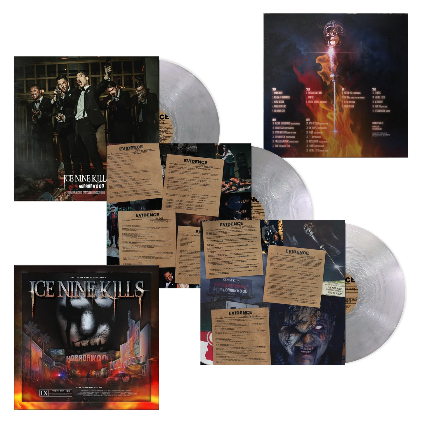 Ice Nine Kills "Welcome To Horrorwood: Under Fire (Deluxe Edition)" 3xLP Box Set ("Shower Scene" Color Vinyl)