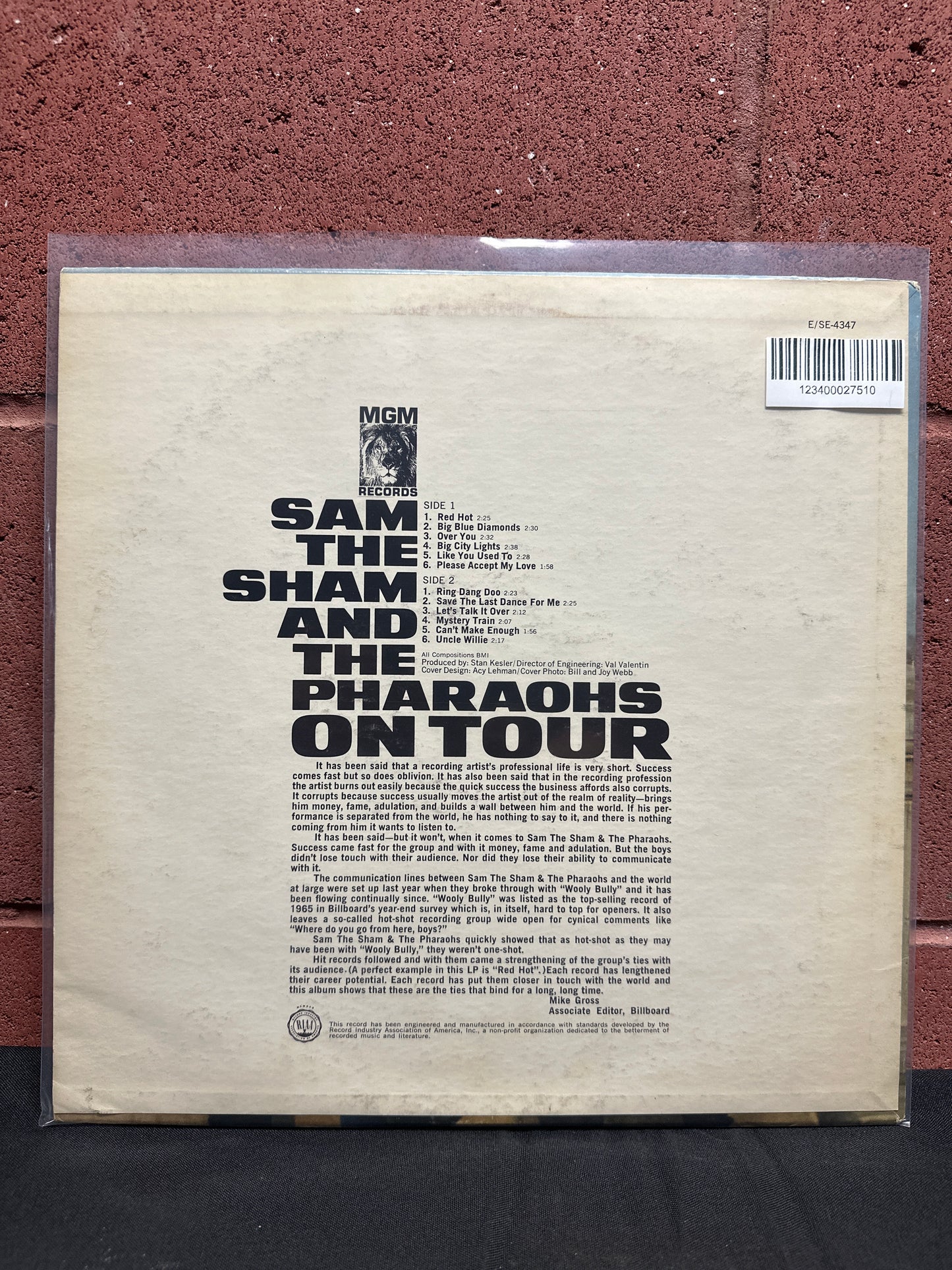 Used Vinyl:  Sam The Sham & The Pharaohs ”On Tour” LP (Promo)