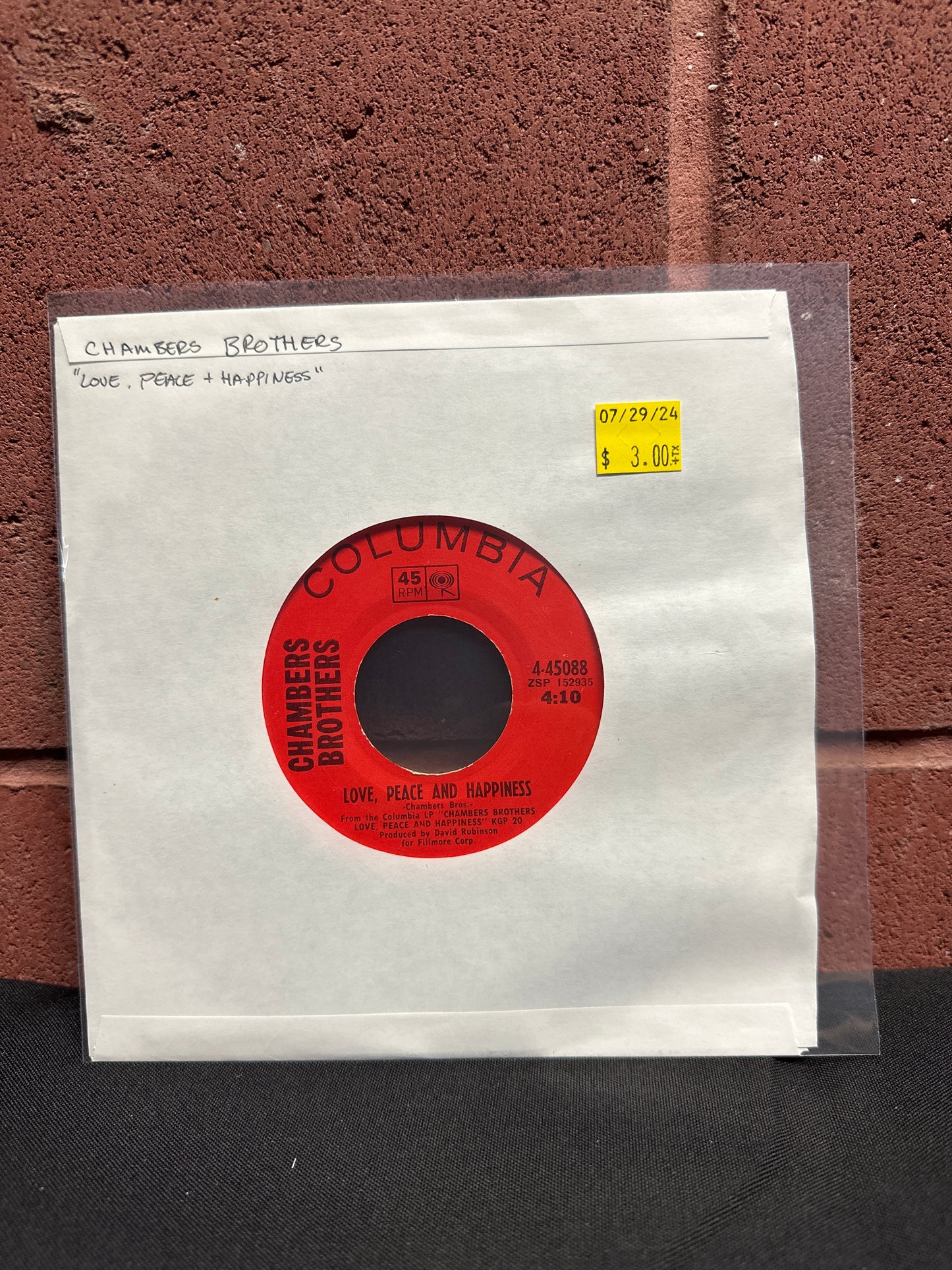 Used Vinyl:  The Chambers Brothers ”Love, Peace And Happiness / If You Want Me To” 7"